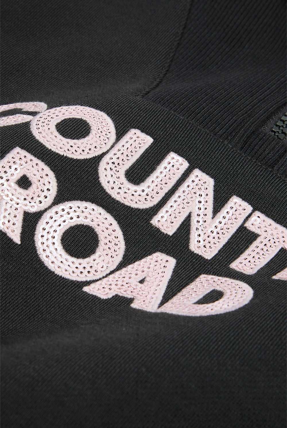 Australian Cotton Blend Sequin Half Zip Sweat