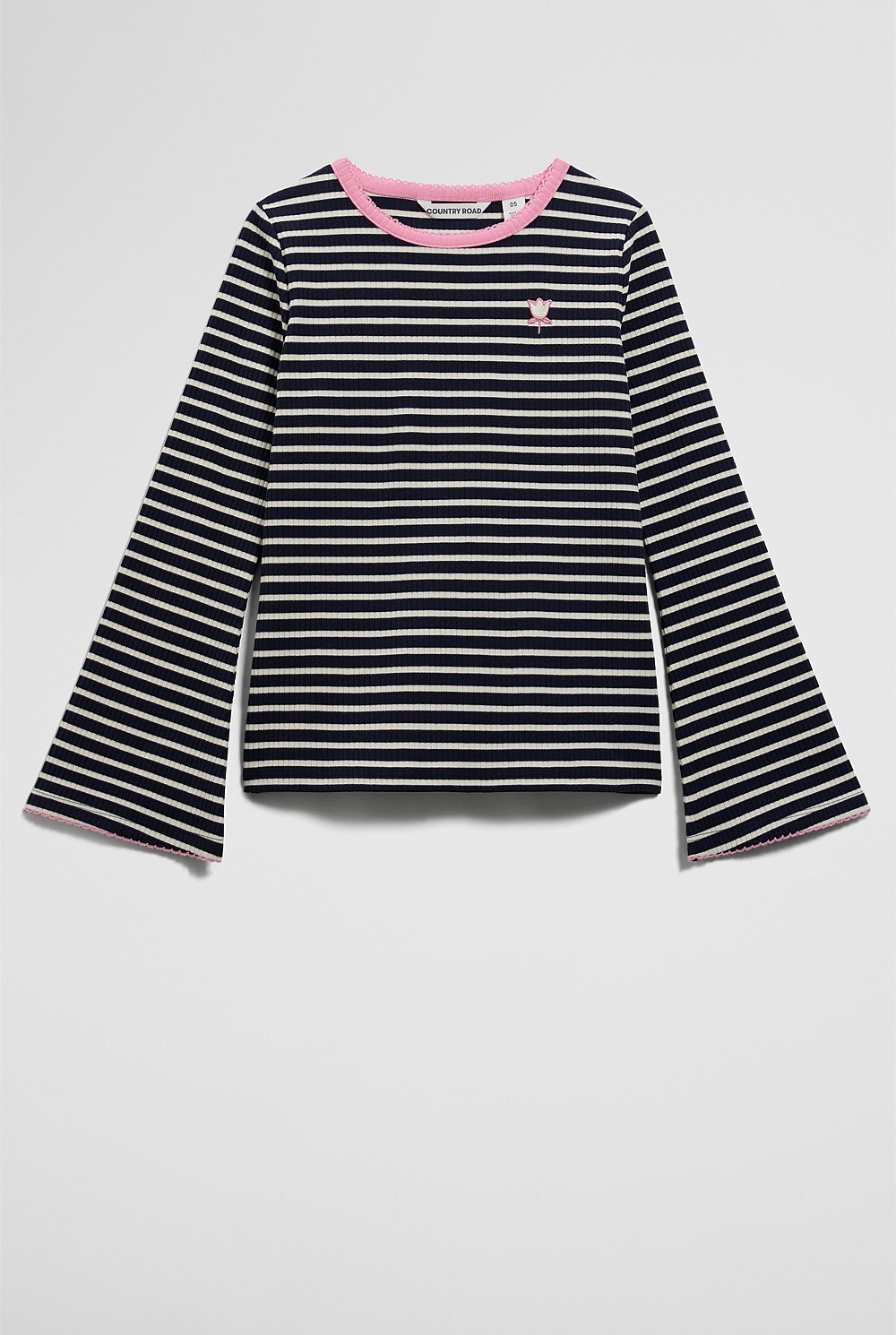 Rib Flare Sleeve Top