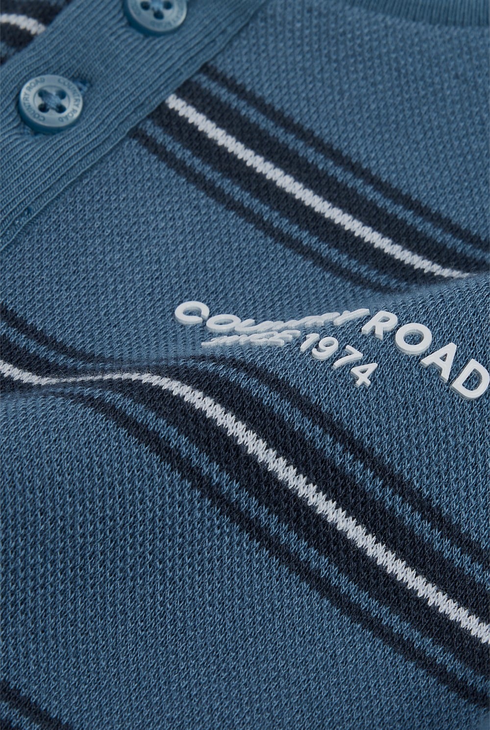 Stripe Long Sleeve Pique T-Shirt