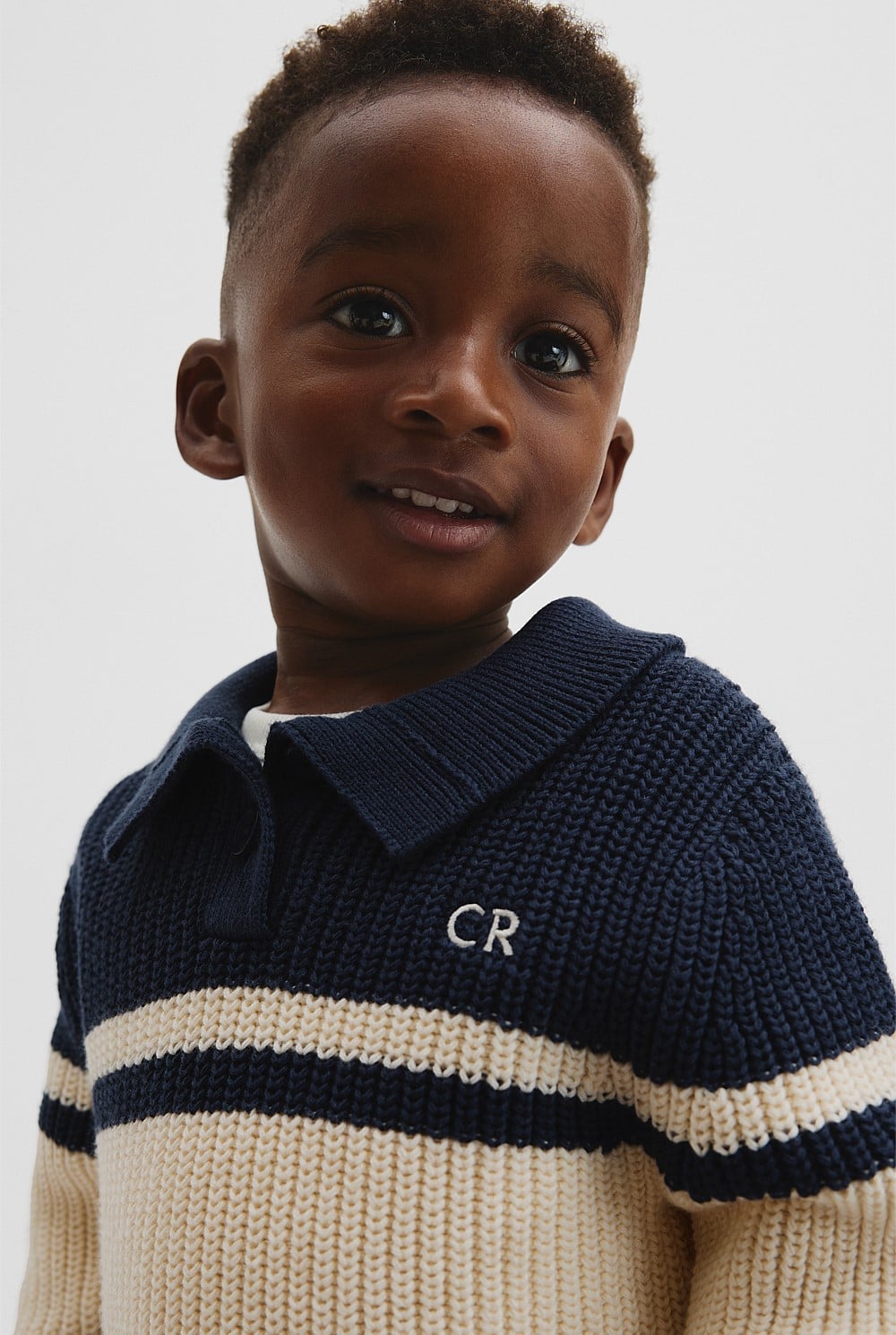 Stripe Collared Knit