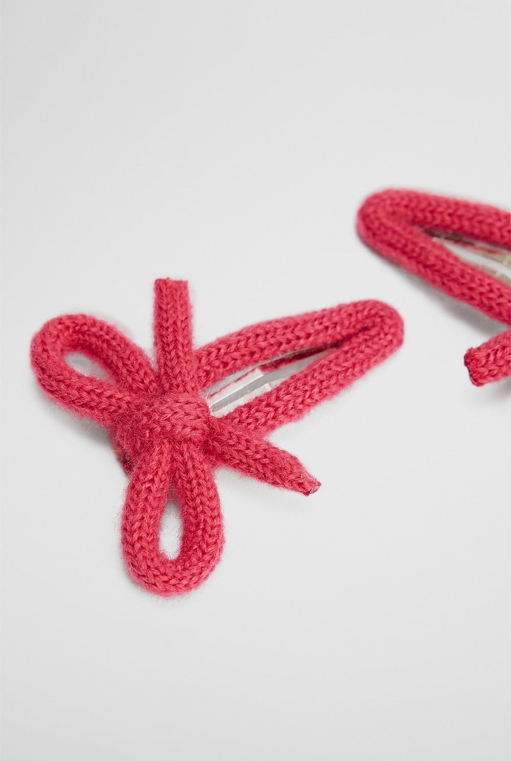 Knit Bow Clip Pack of 2
