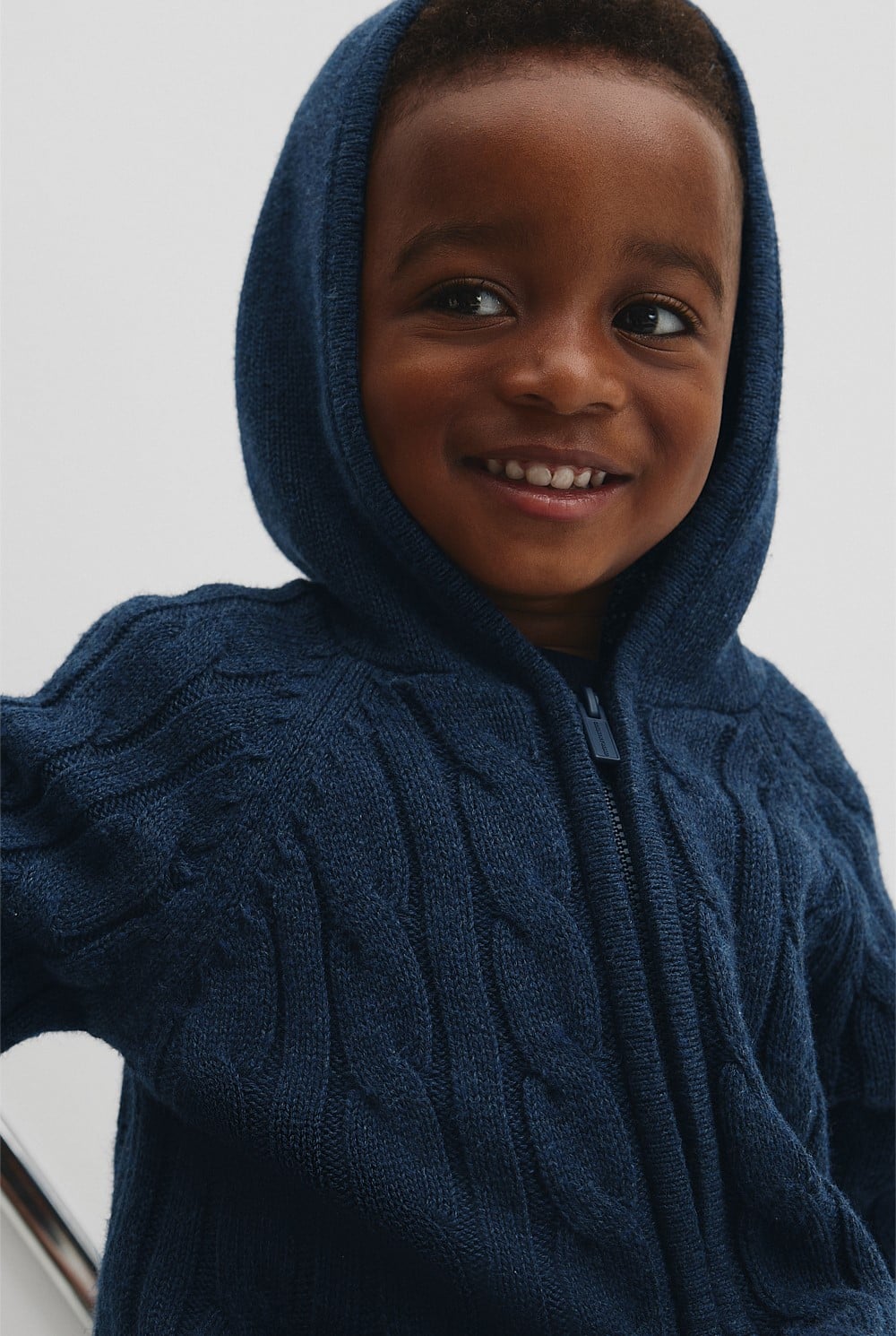 Hooded Zip Through Cardigan