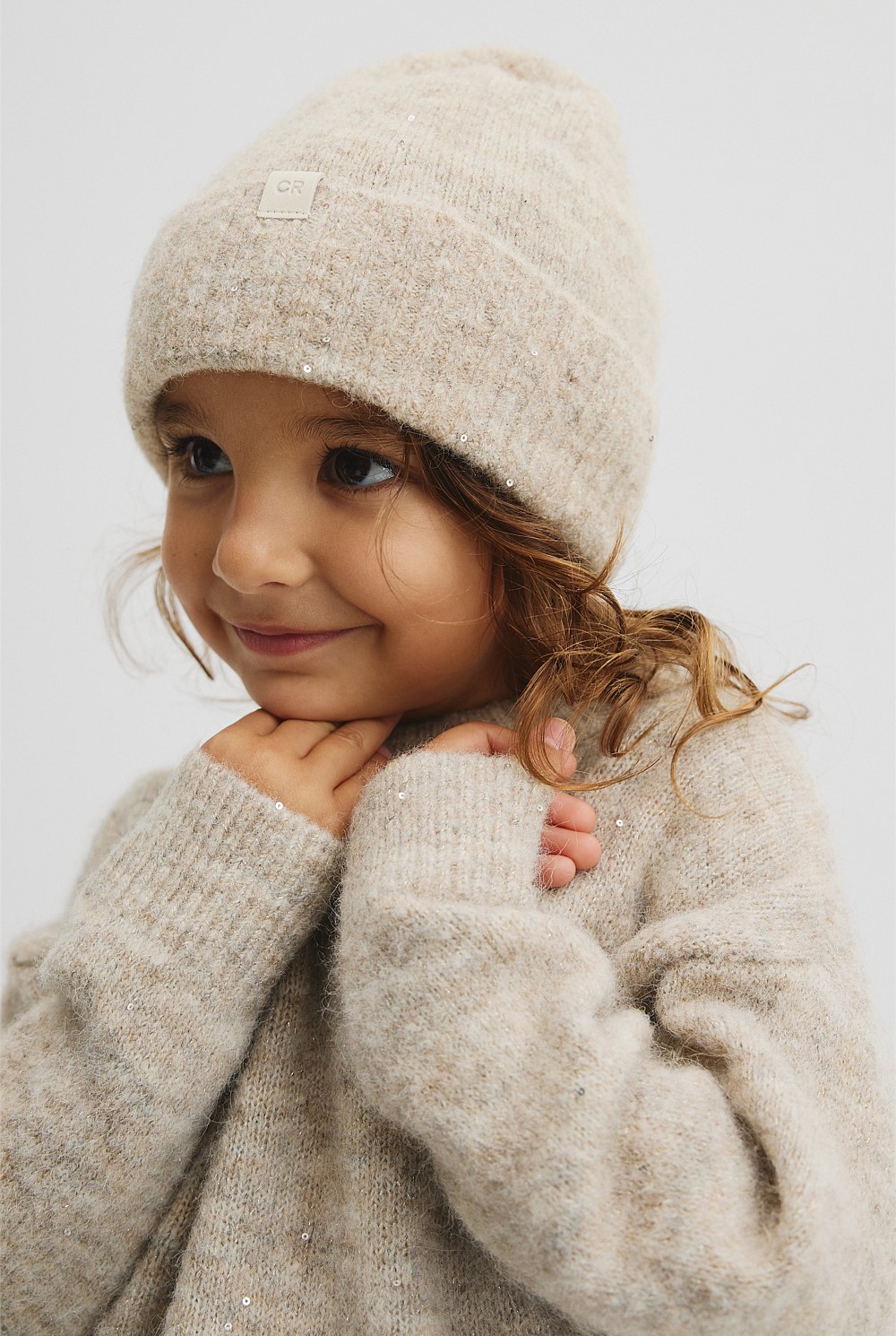 Sequin Fluffy Beanie