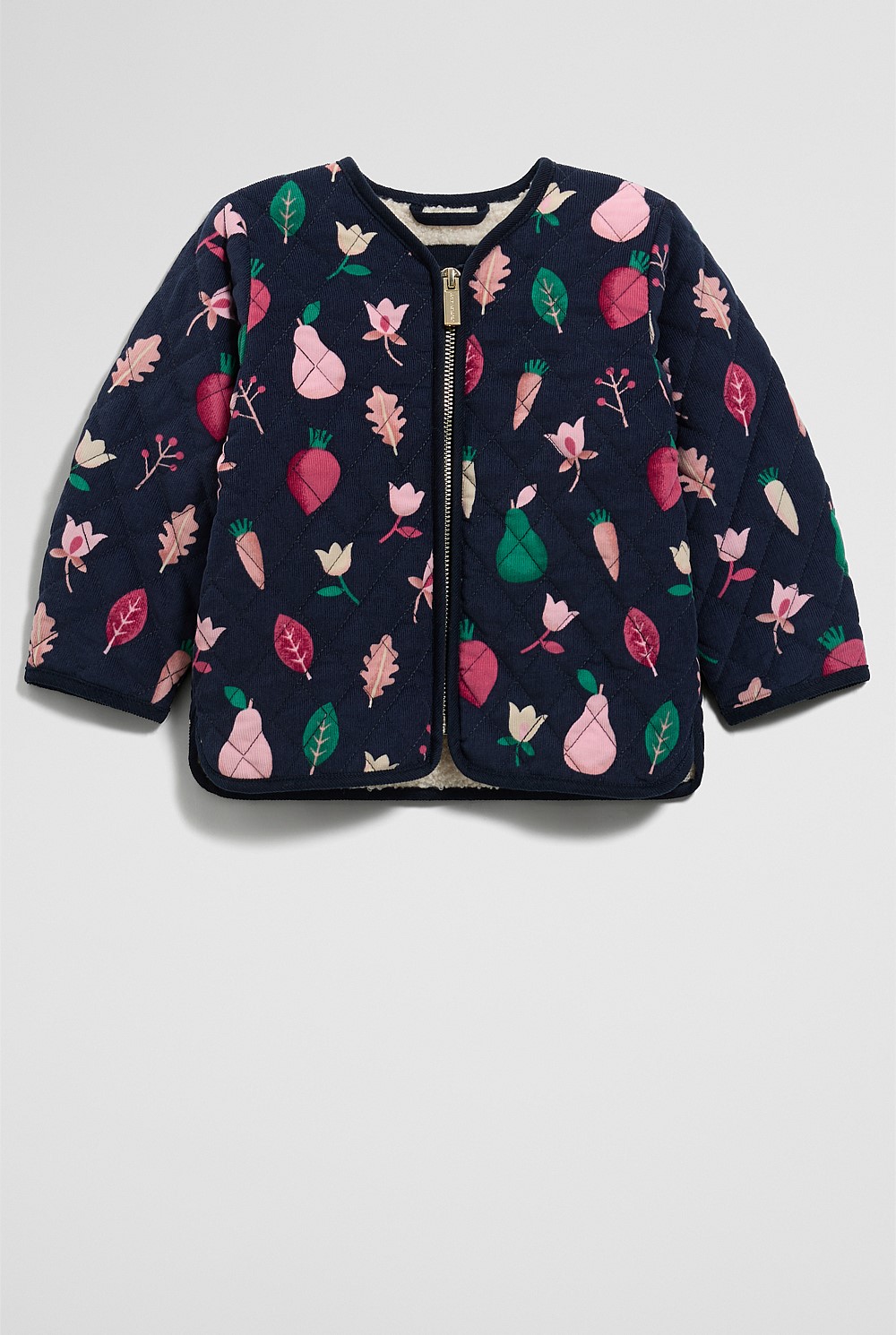 Print Sherpa Lined Jacket