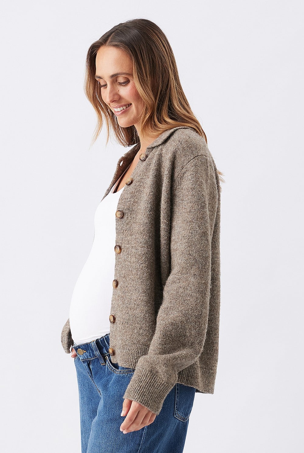 Brodie Collared Maternity Cardigan