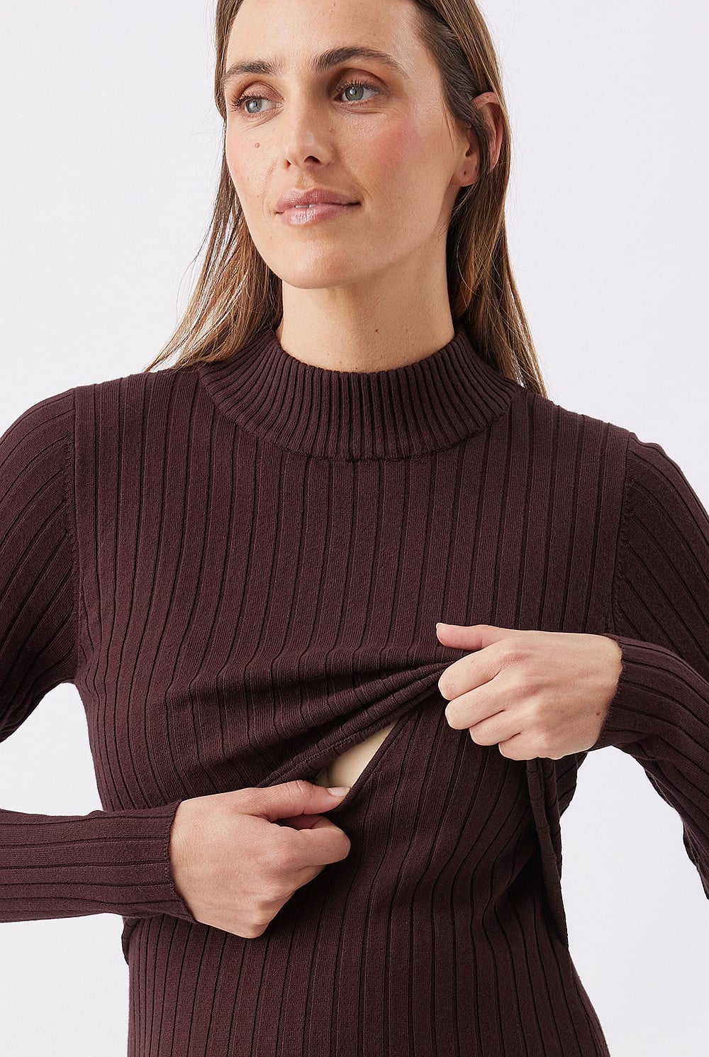 Nella Rib Nursing Knit Dress