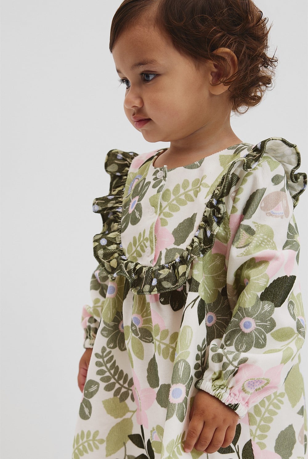 Cotton Blend Garden Frill Dress