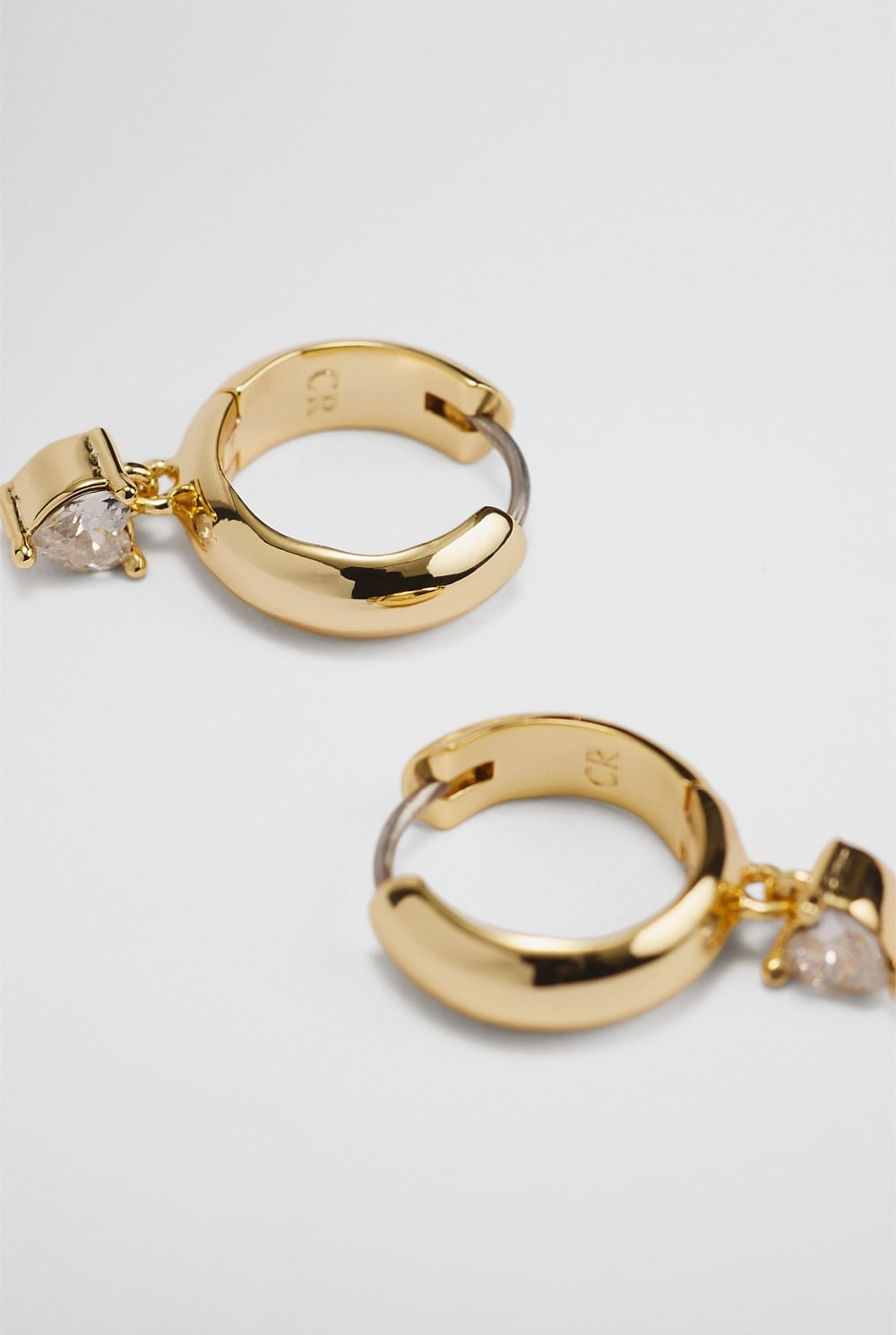 Heart Crystal Hoop Earring