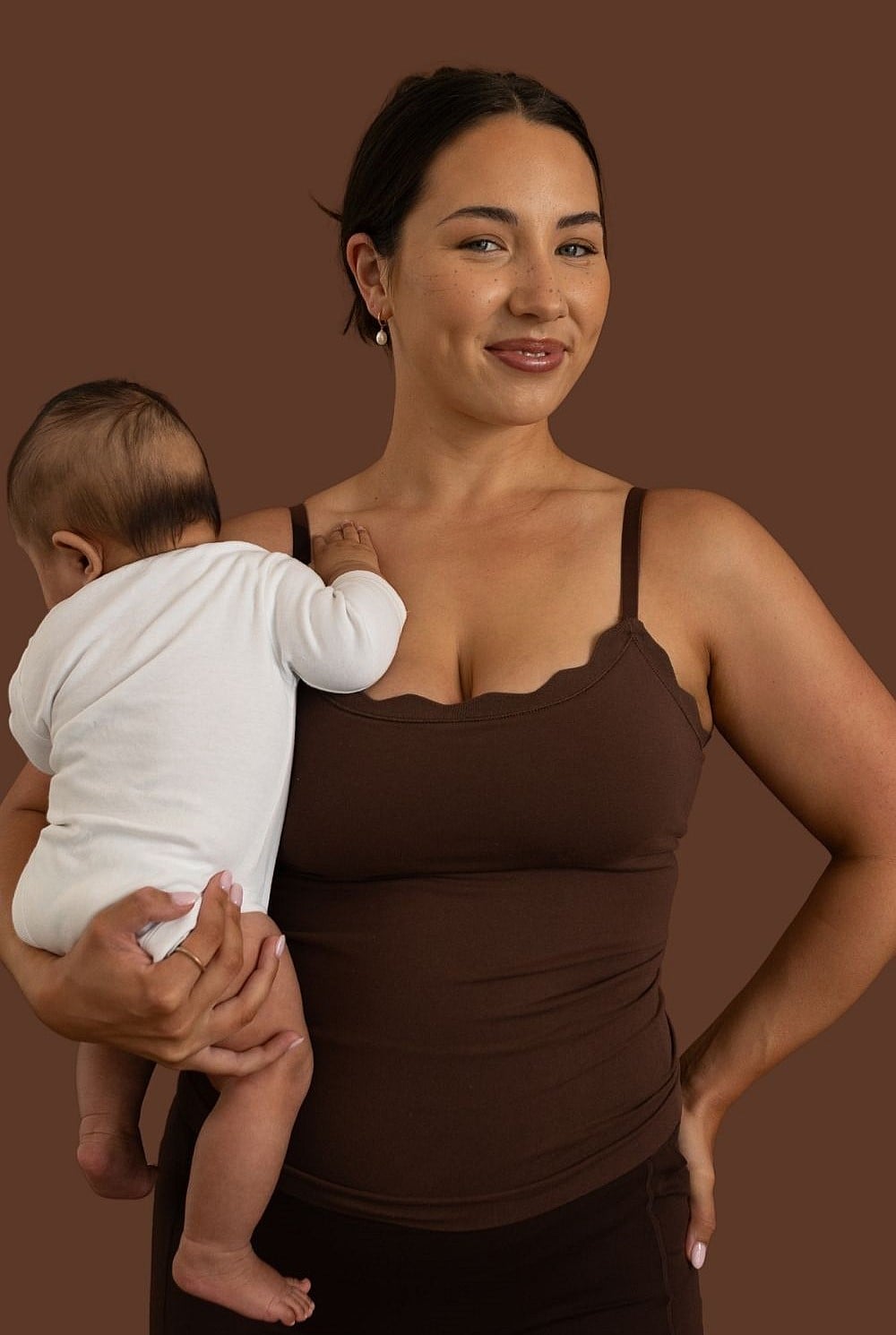 Leakproof Scallop Maternity Cami