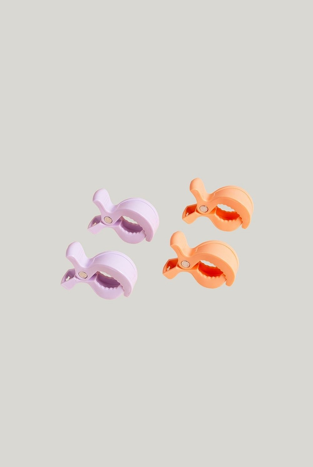Really Handy Pram And Car Clips 4-pack - Lilac/peach