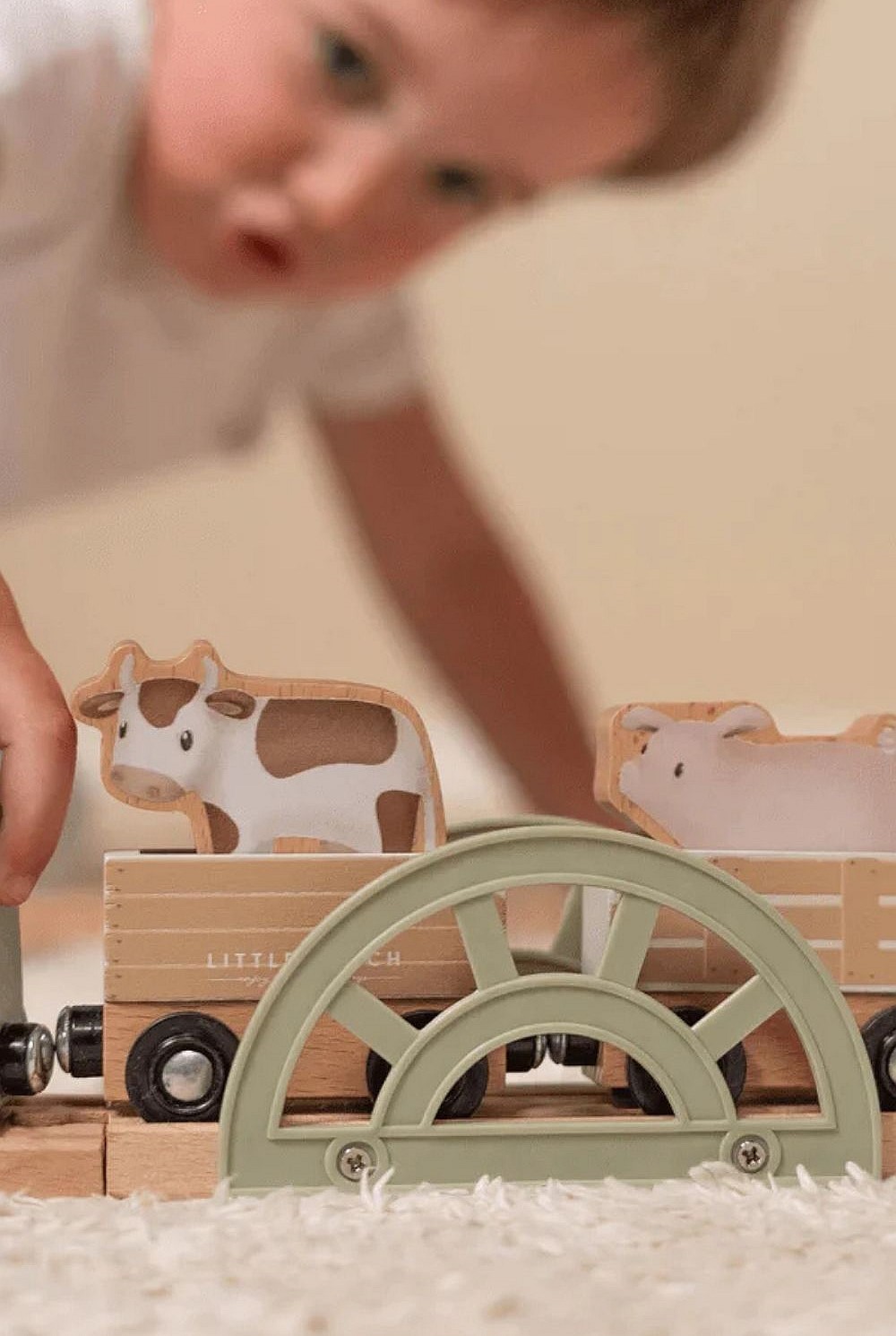 Little Farm Wooden Train Track