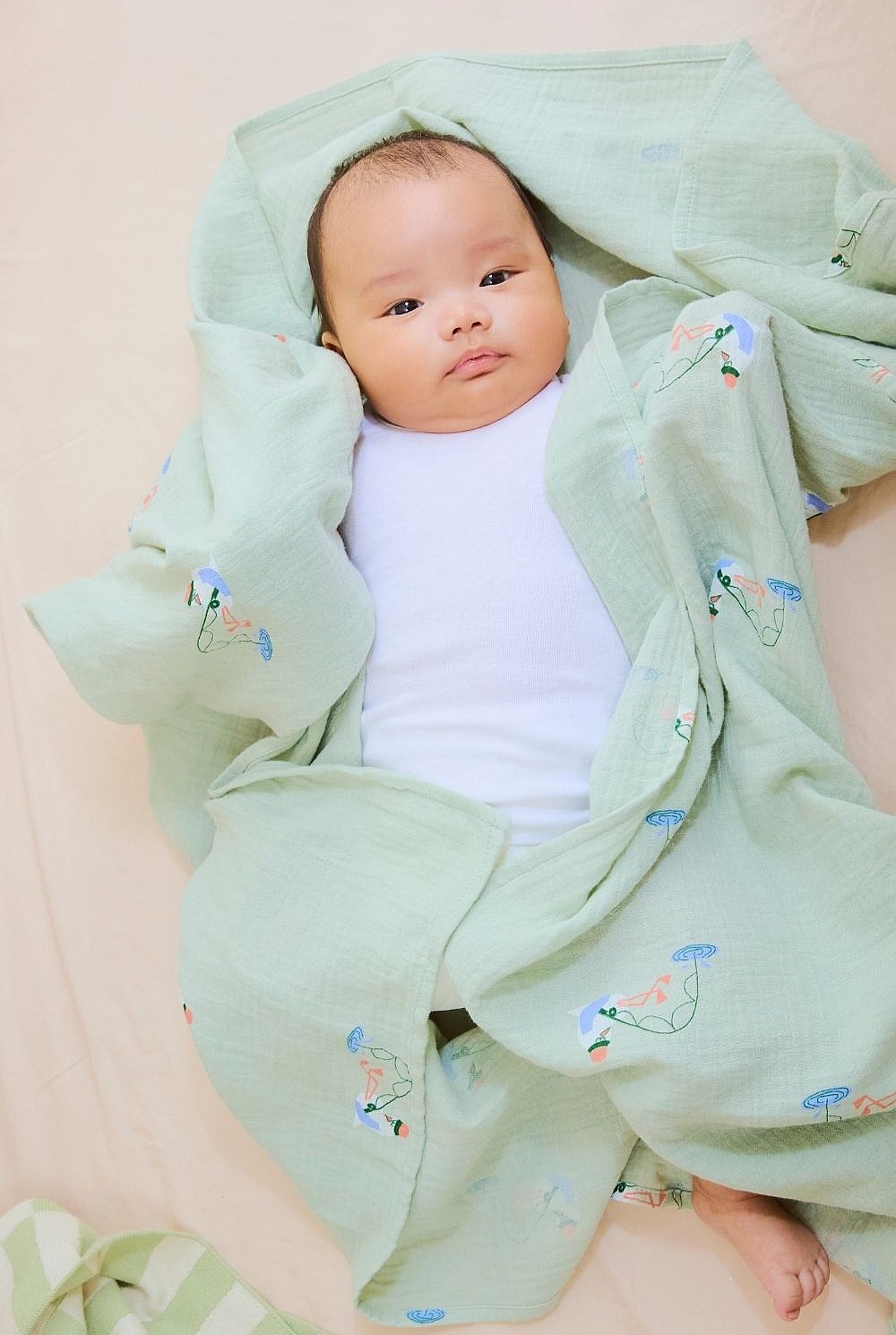 Light And Breathable Muslin Swaddle Wrap - Gulls Gone Fishing