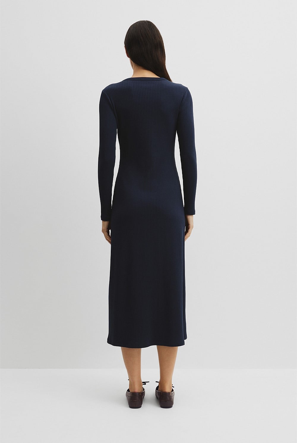 Long Sleeve Henley Dress