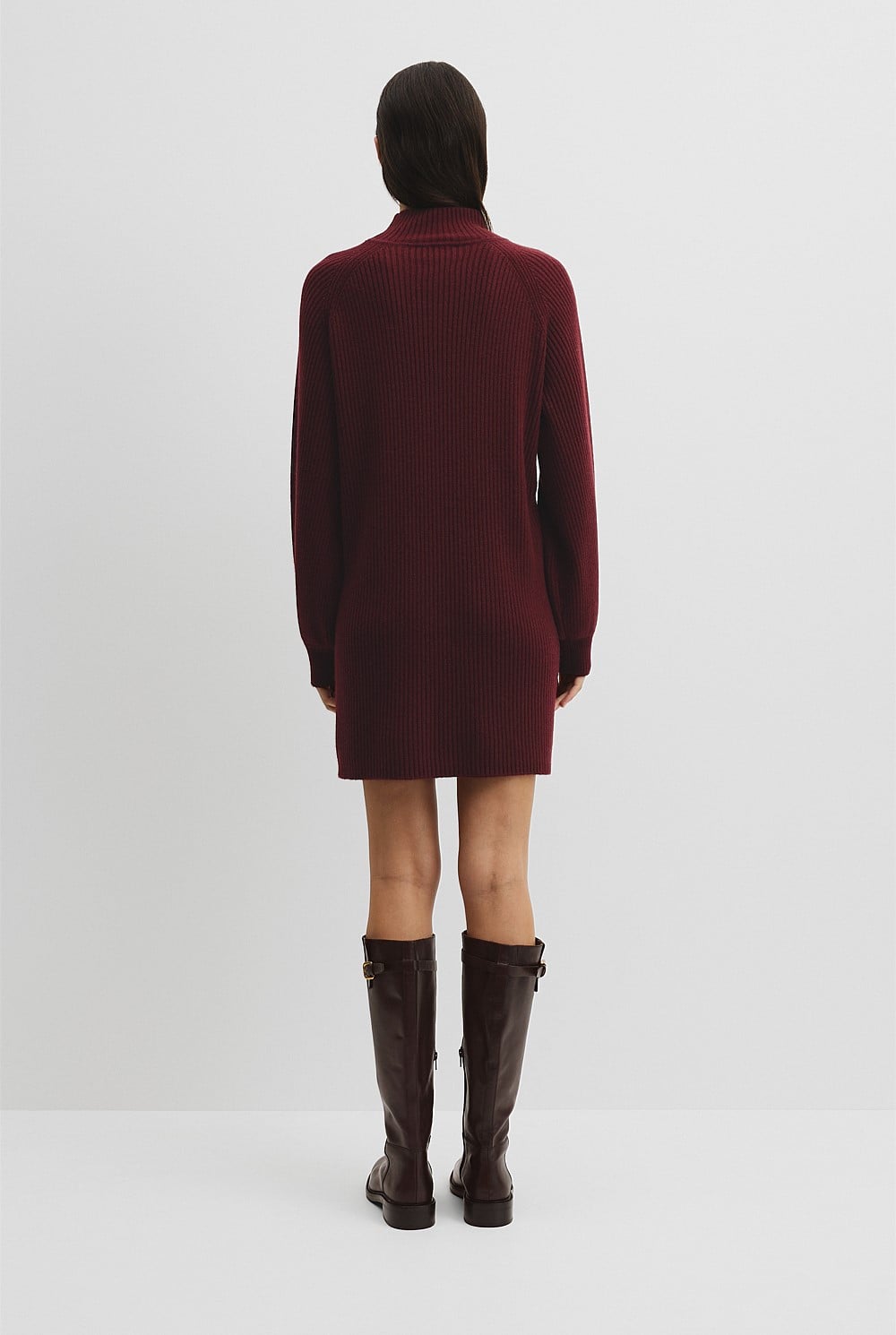 Australian Cotton Blend Knit Mini Dress