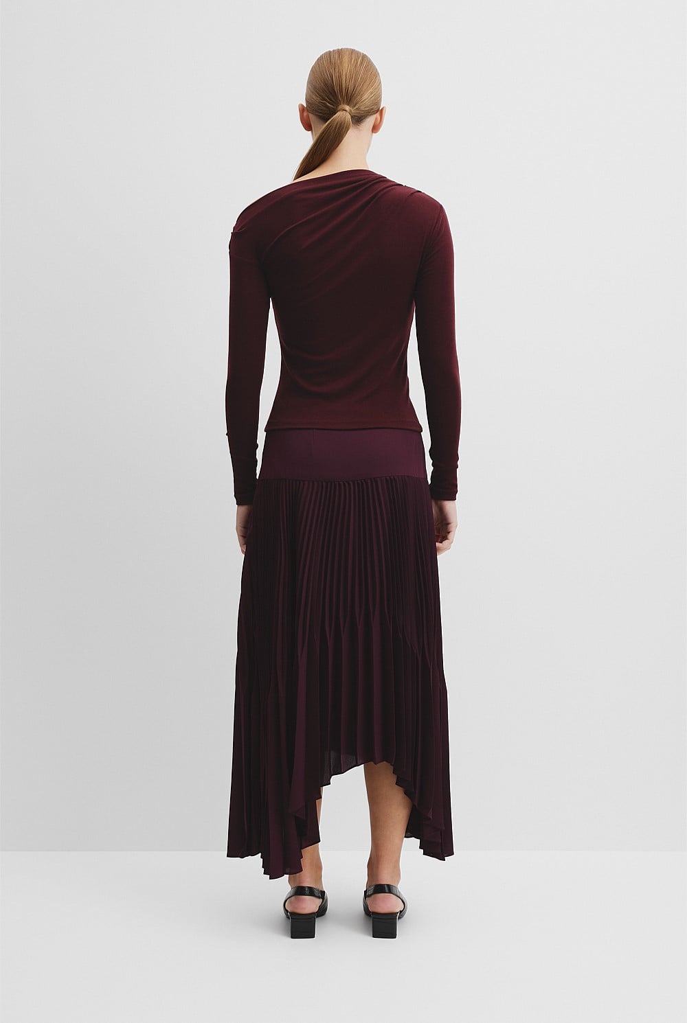 One Shoulder Long Sleeve Top