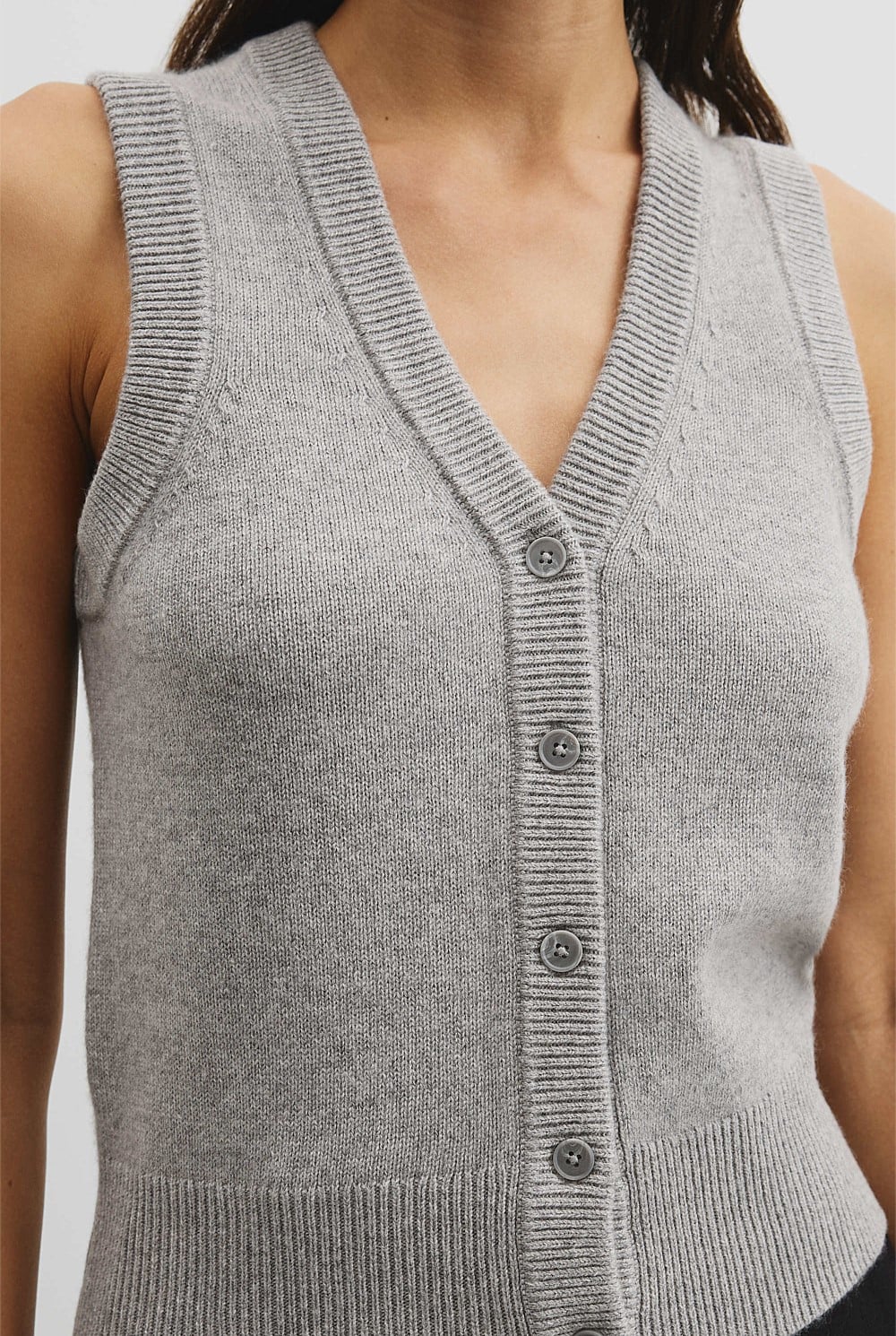 Cotton Cash Knit Vest