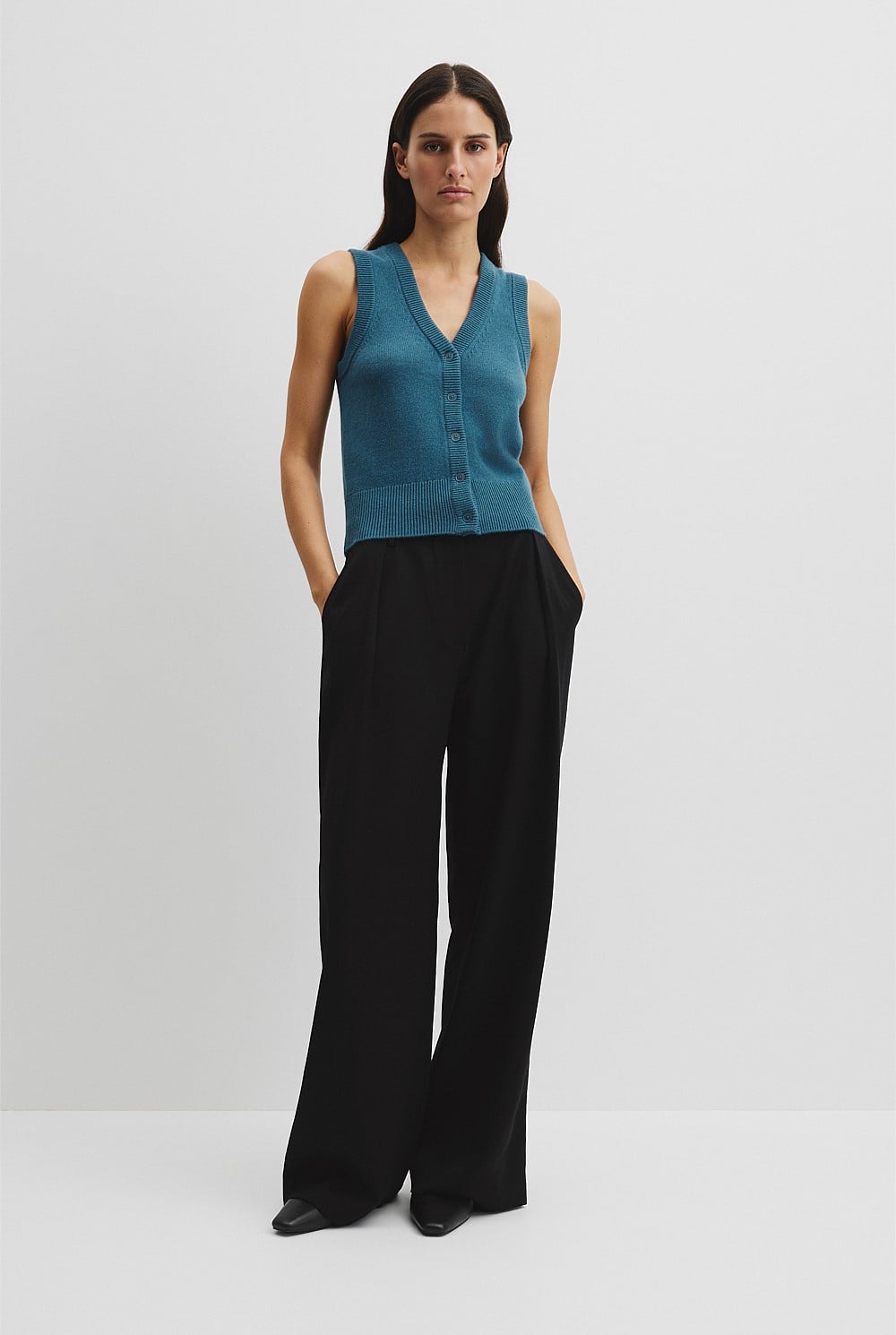 Cotton Cash Knit Vest