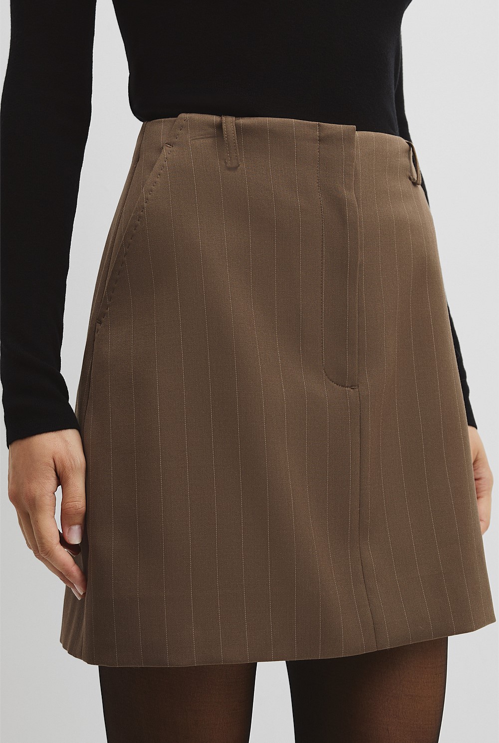 Pinstripe Skirt