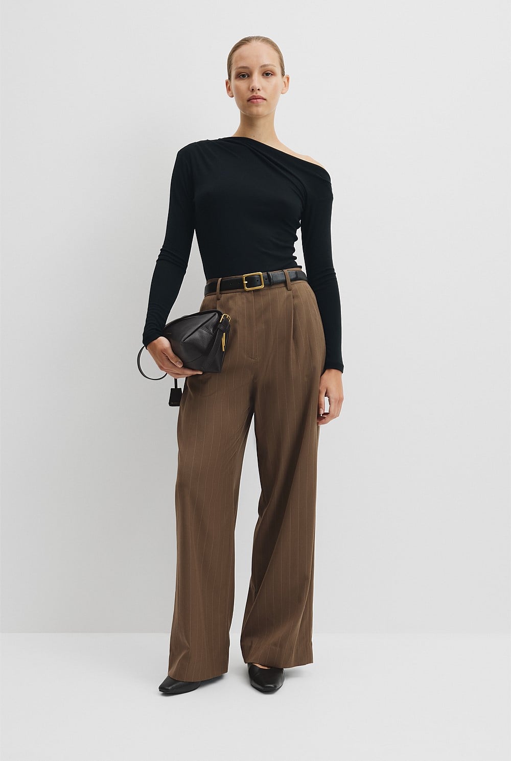 One Shoulder Long Sleeve Top