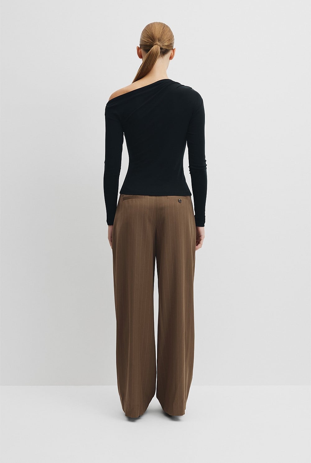 One Shoulder Long Sleeve Top