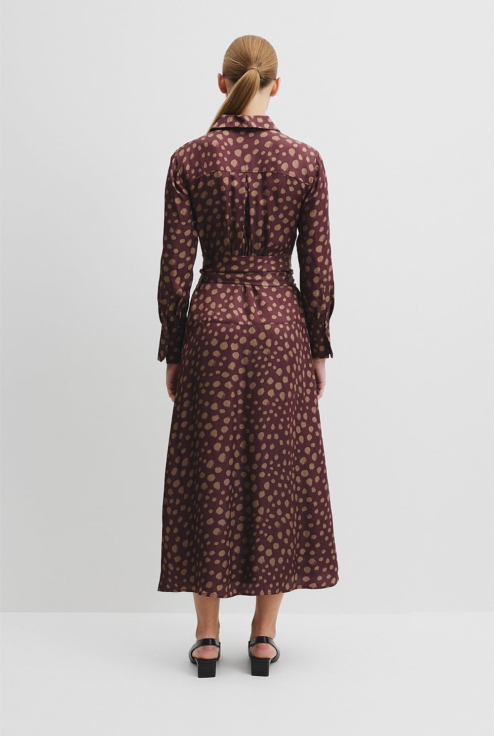 Fluid Print Wrap Dress