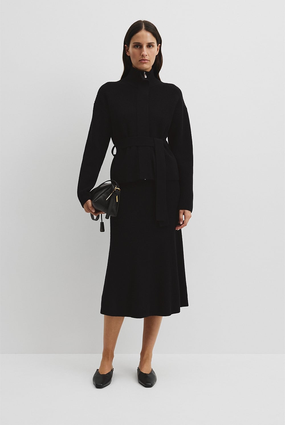 Australian Cotton Blend Belted Knit Jacket