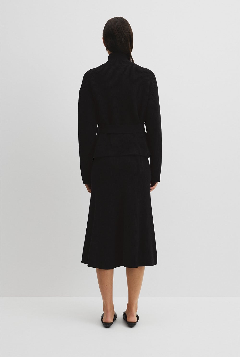 Australian Cotton Blend Belted Knit Jacket