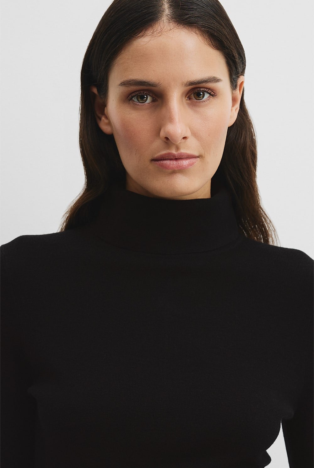Wool Silk Roll Neck