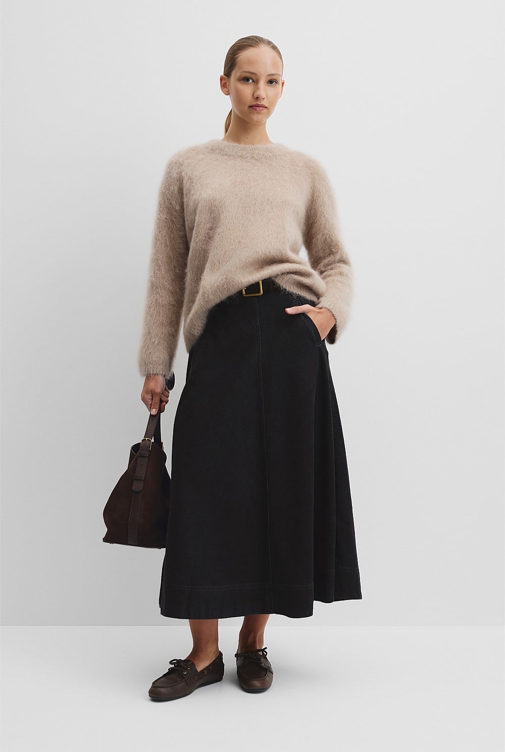 Long Sleeve Fluffy Crew Knit