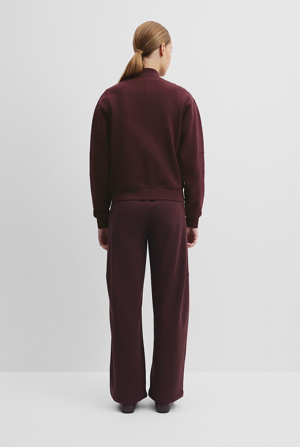 Australian Good Earth Cotton Zip Bomber Sweat