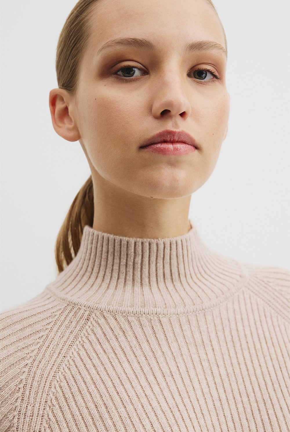 Australian Cotton Blend Knit Mini Dress