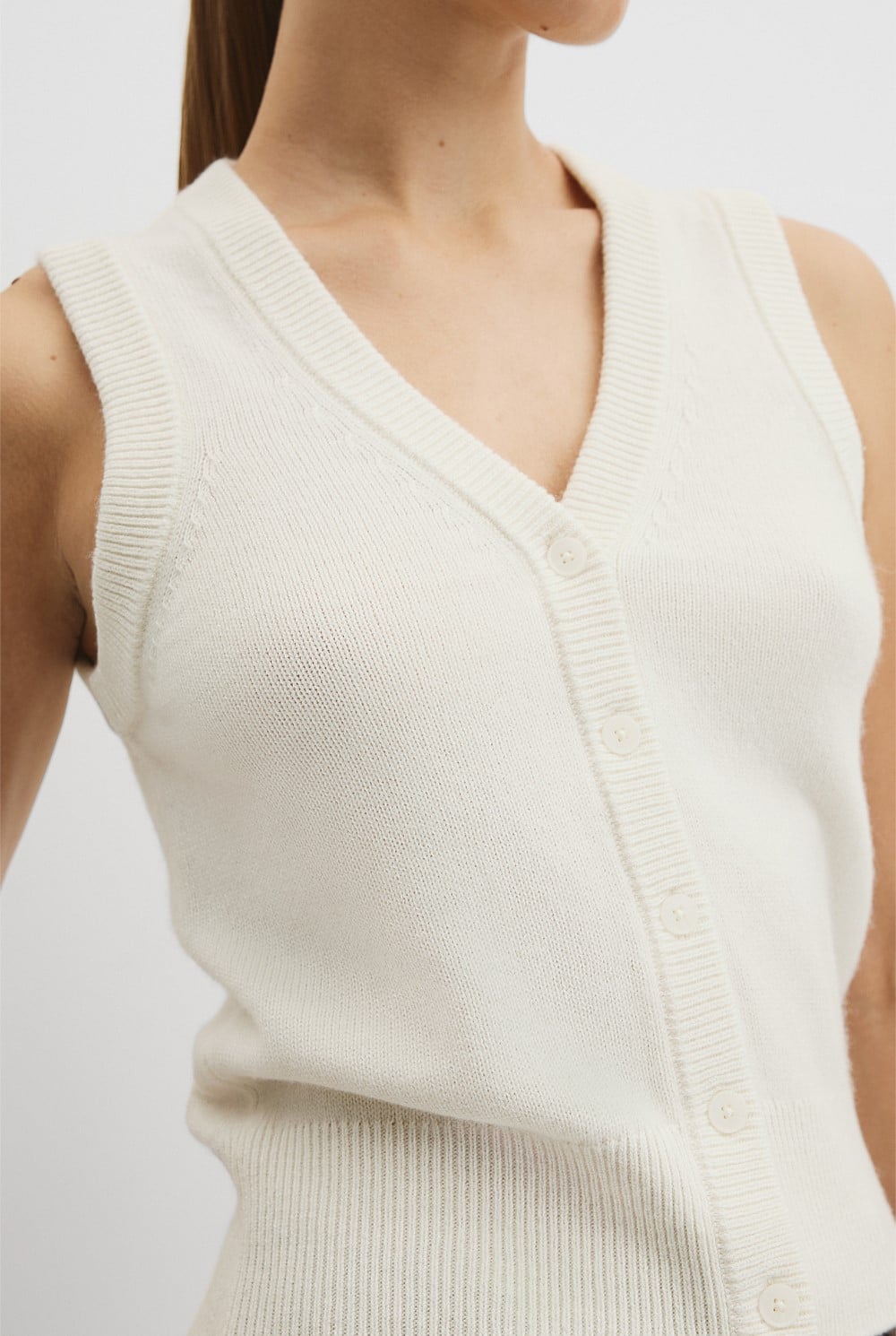 Cotton Cash Knit Vest