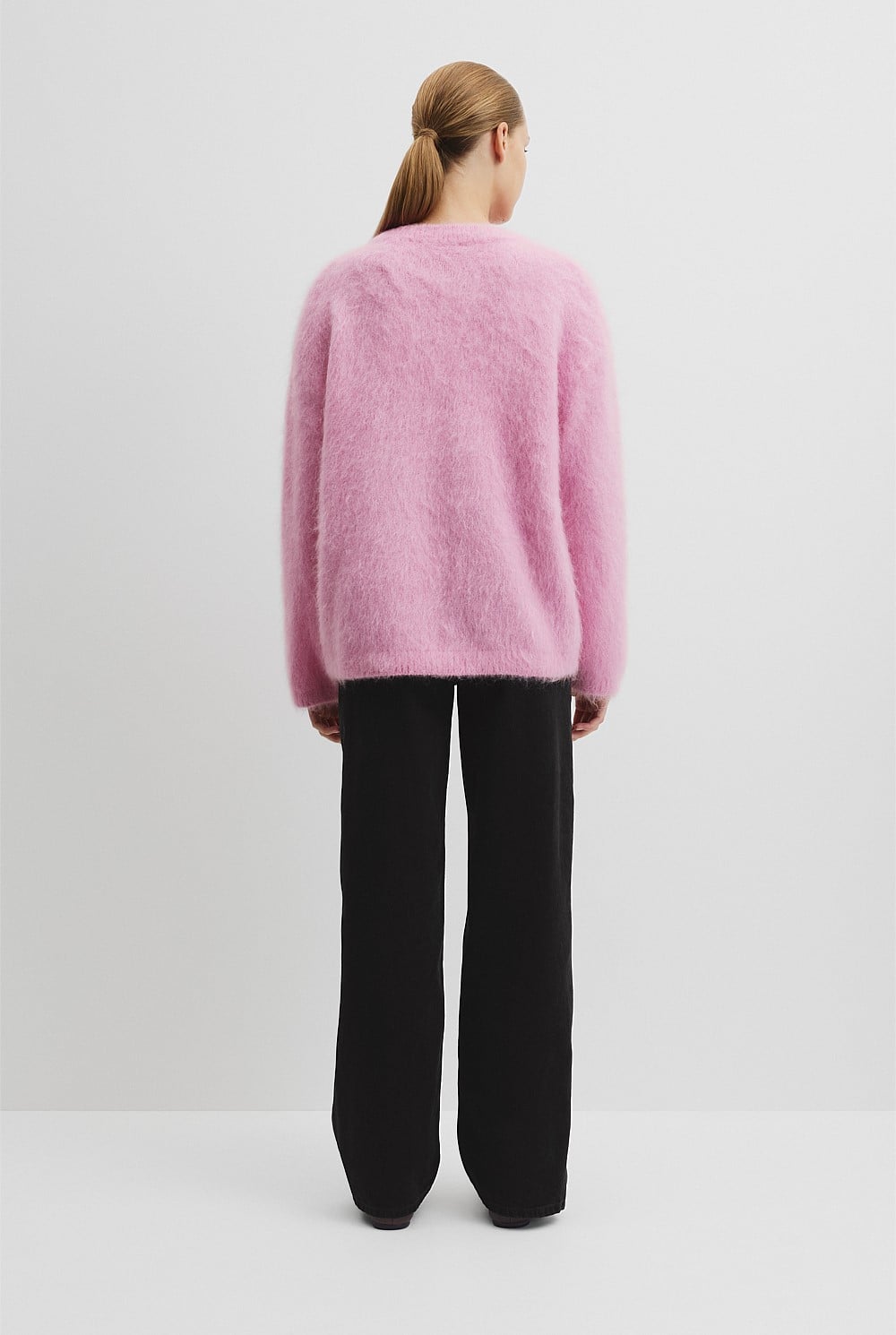 Long Sleeve Fluffy Crew Knit