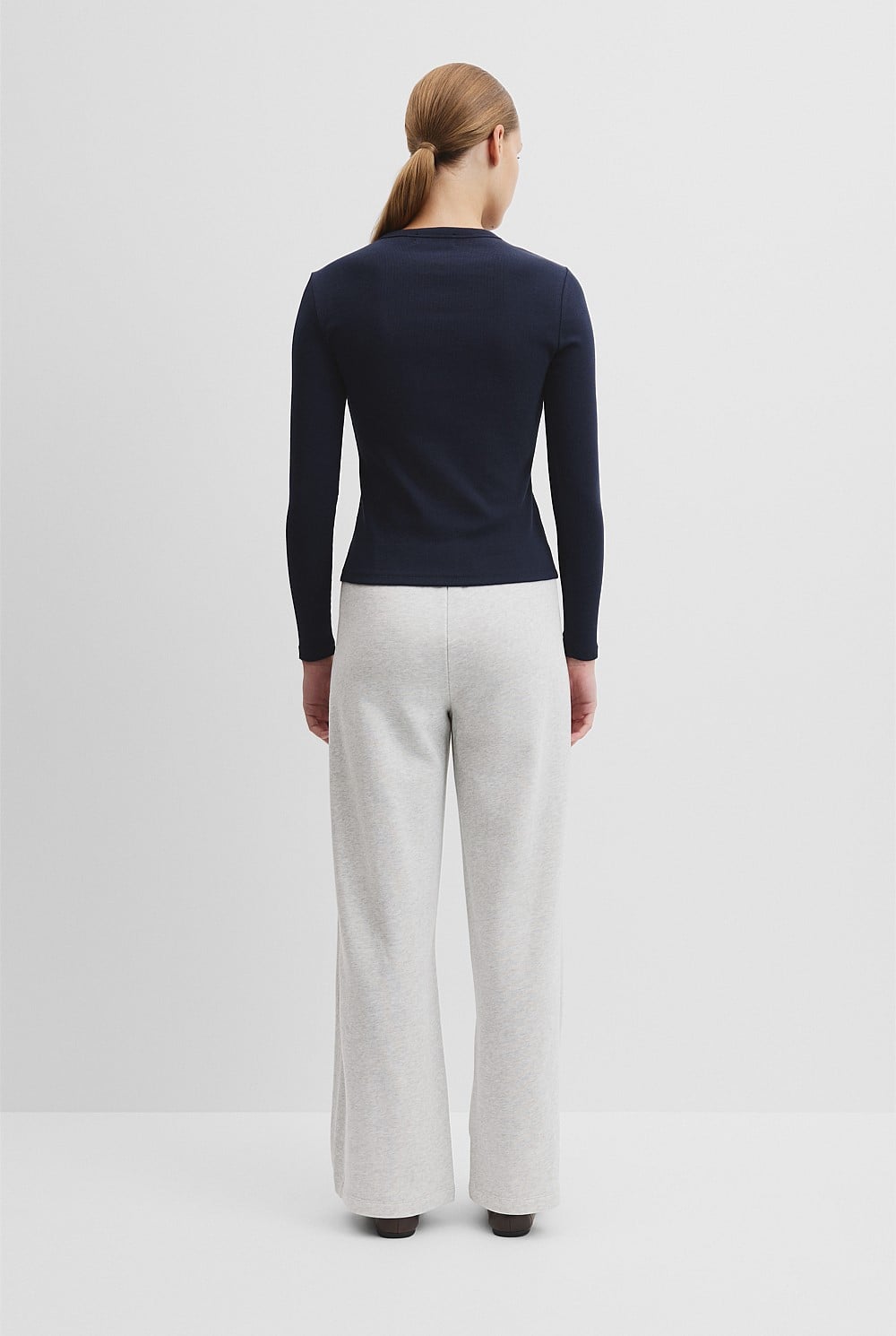 Australian Cotton Blend Rib Henley Top