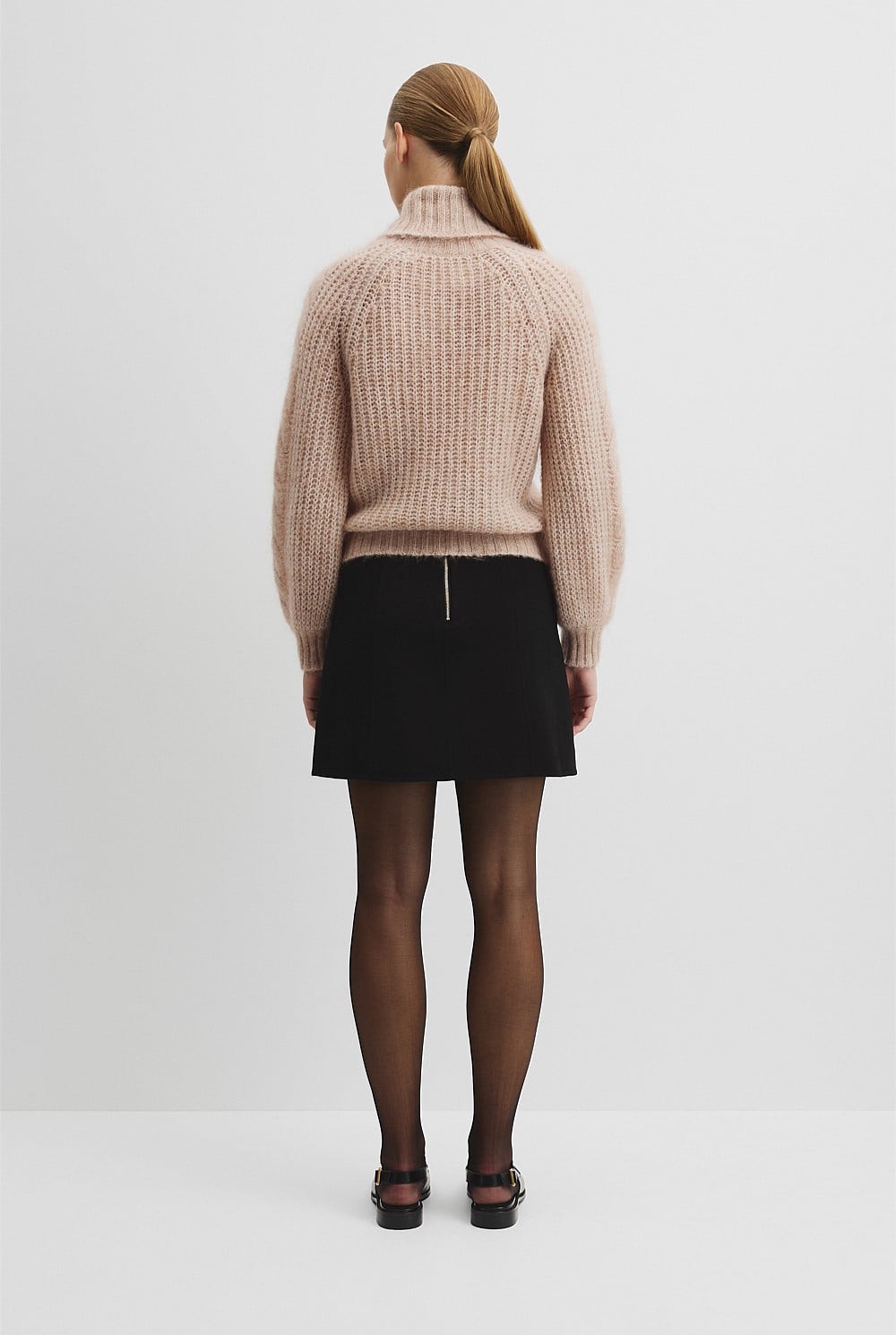 Lofty Merino Wool Funnel Neck Knit
