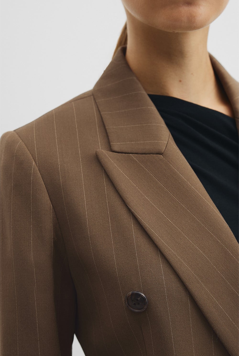 Pinstripe Double Breasted Blazer