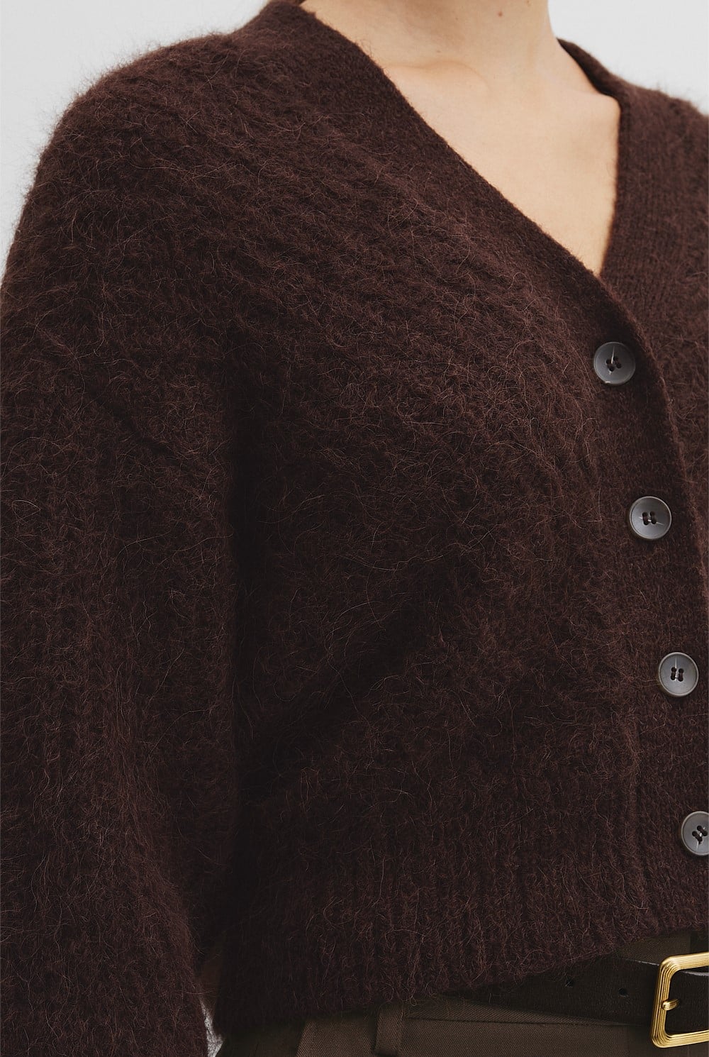 Long Sleeve Fluffy Knit Cardigan