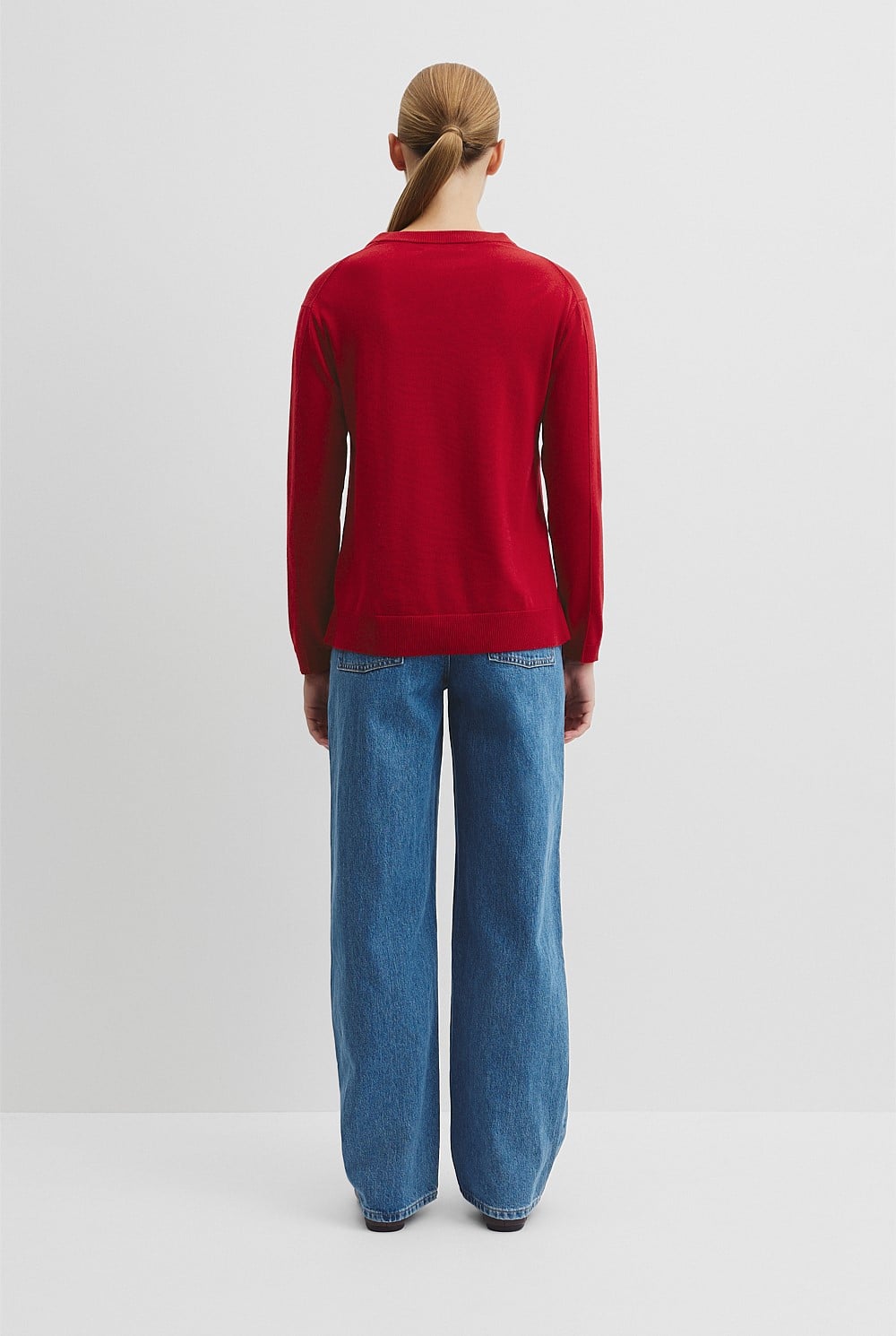Lightweight Merino Wool V-Neck Knit