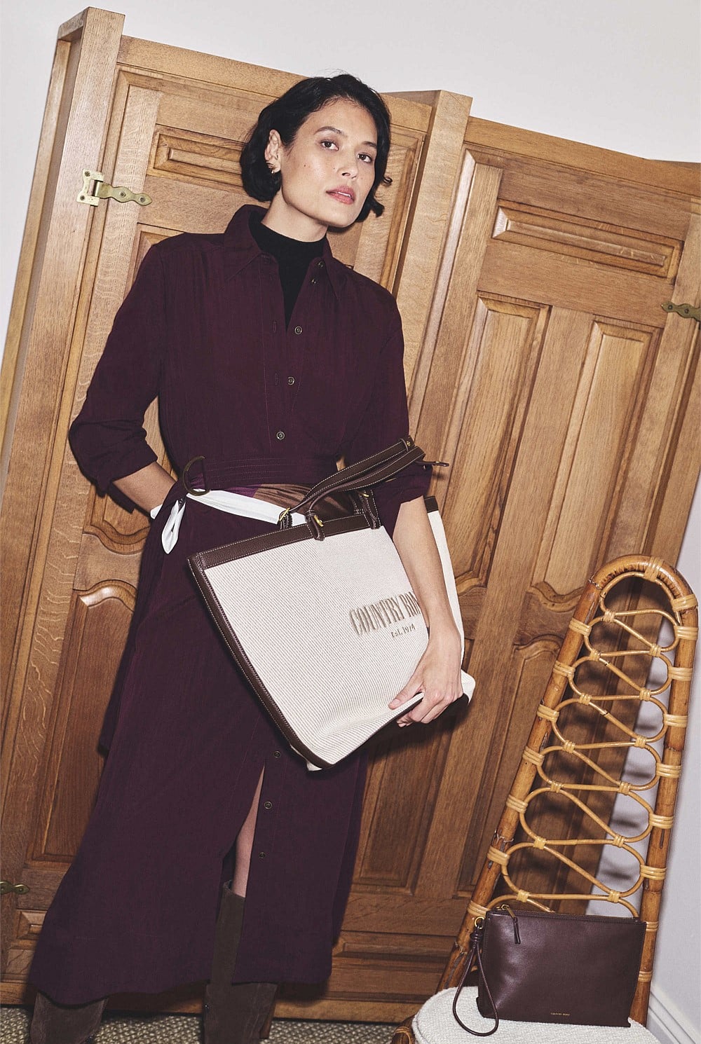 Belted Midi Shirt Dress