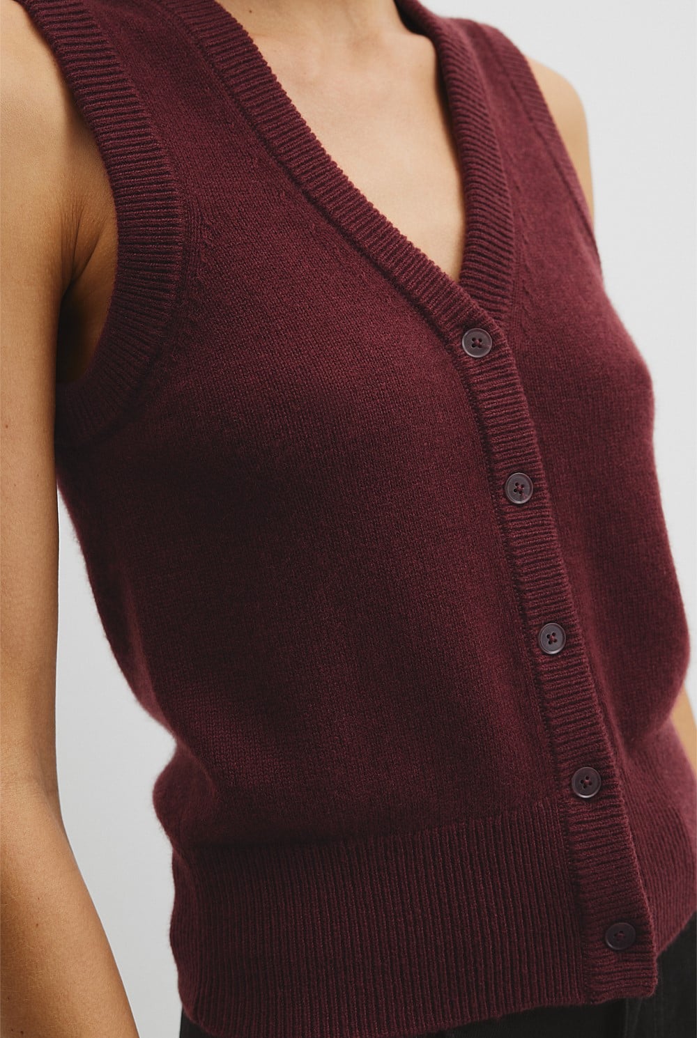 Cotton Cash Knit Vest