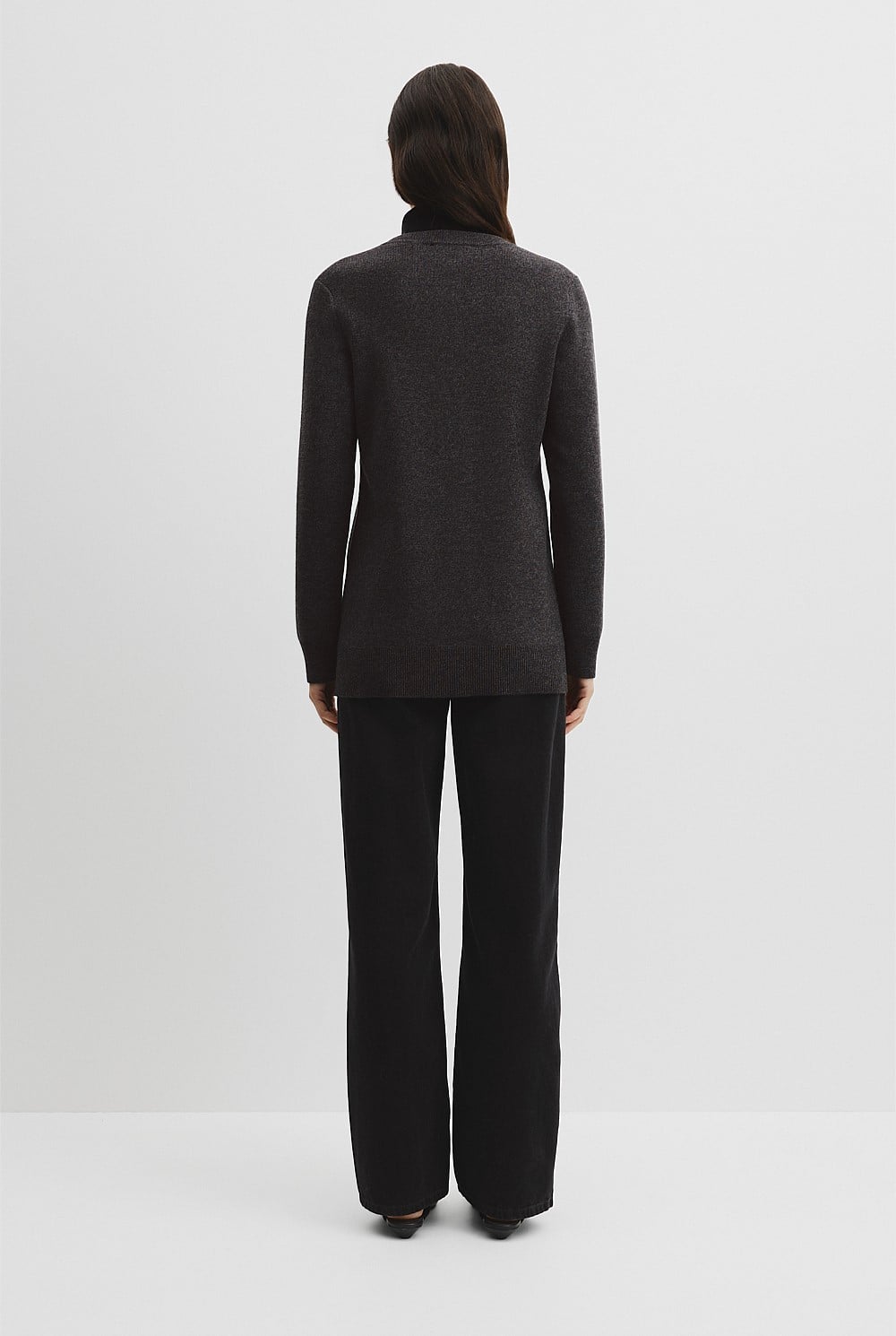 Compact Wool Longline Cardigan