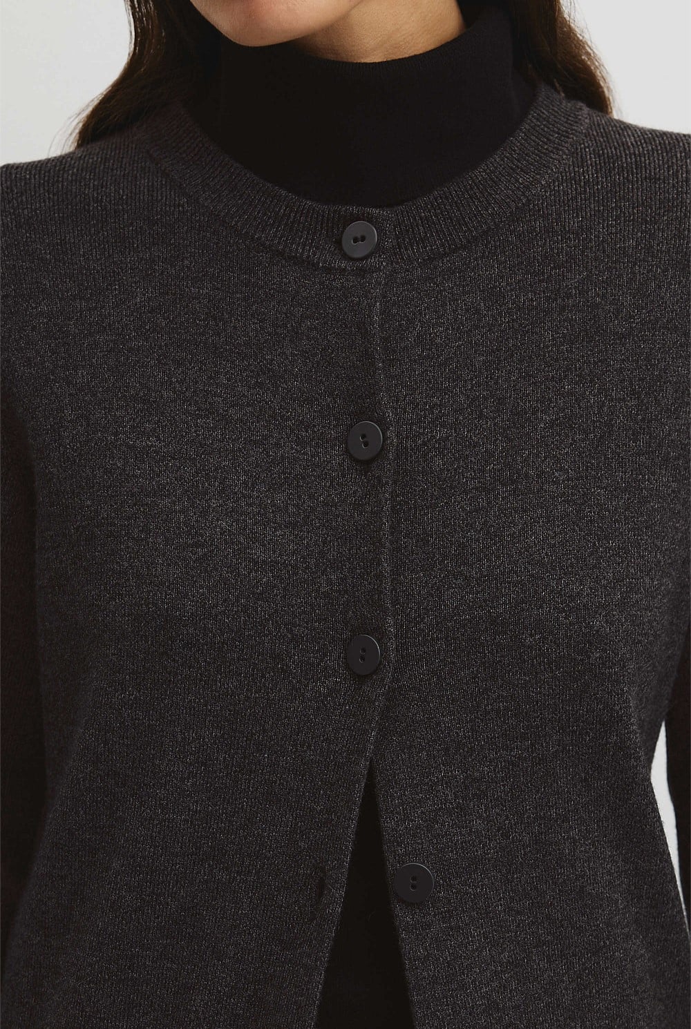 Compact Wool Longline Cardigan