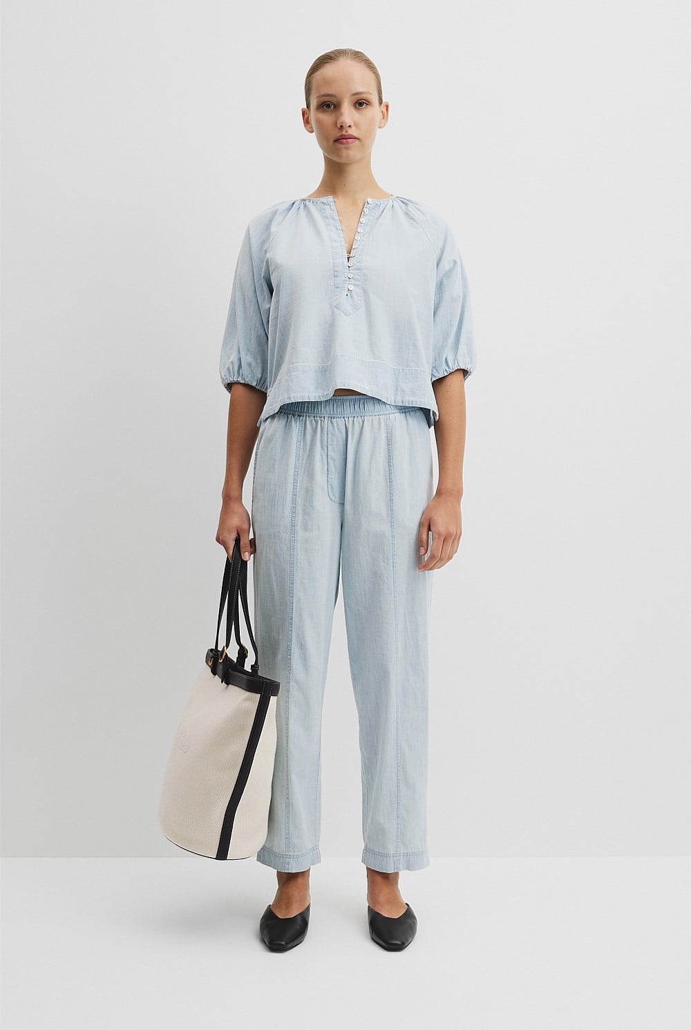 Gathered Cotton Top