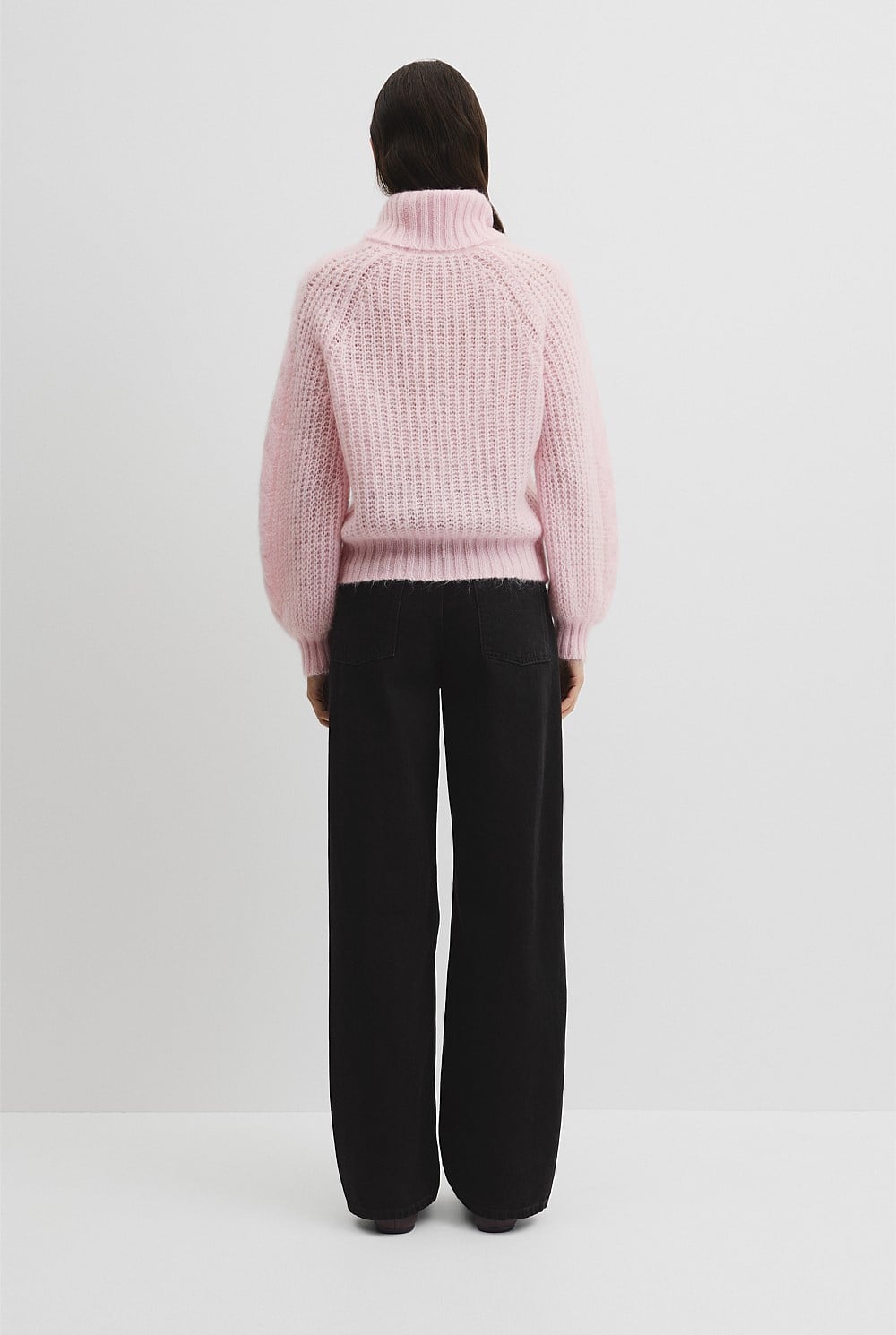 Lofty Merino Wool Funnel Neck Knit
