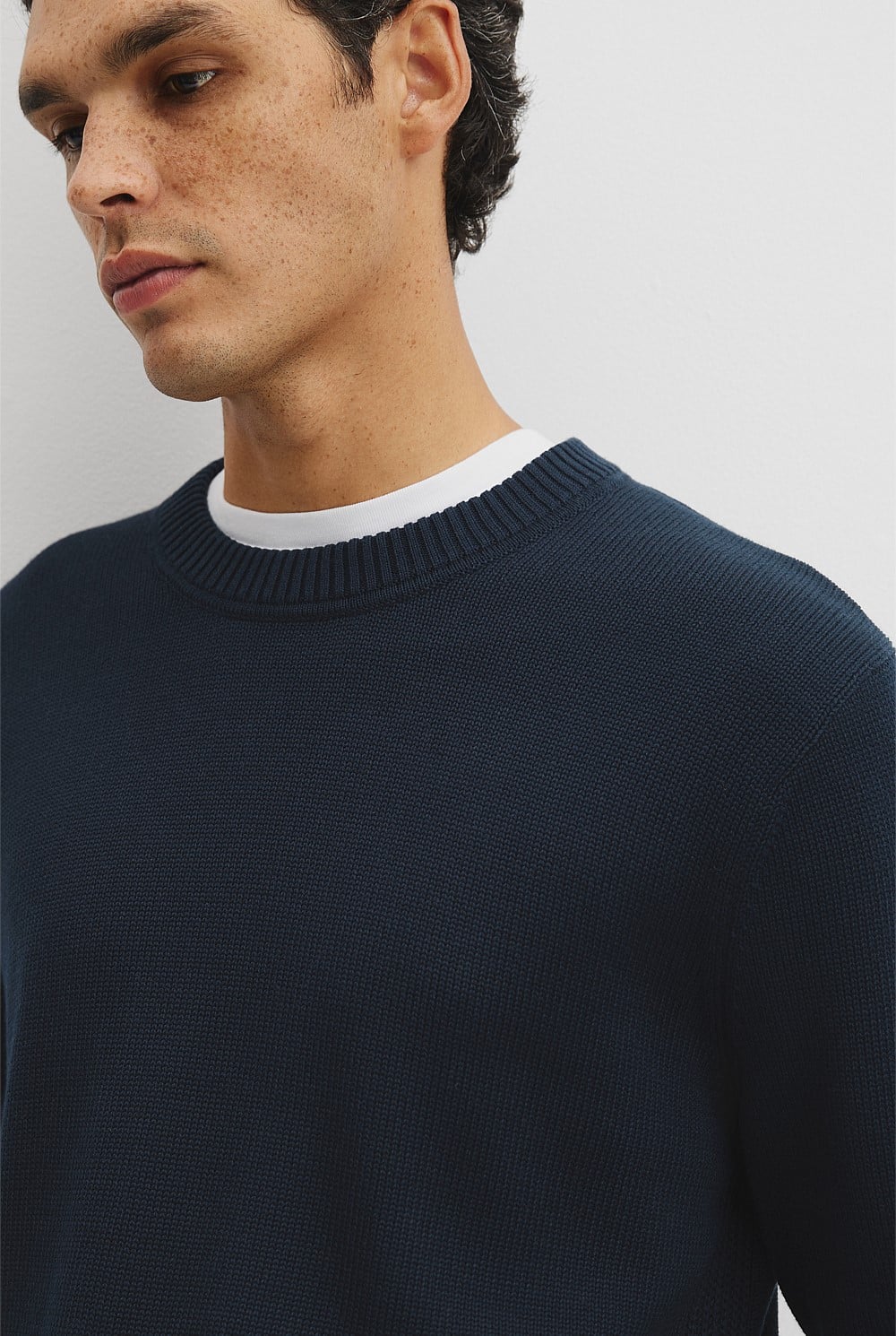 Australian Good Earth Cotton Crew Neck Knit