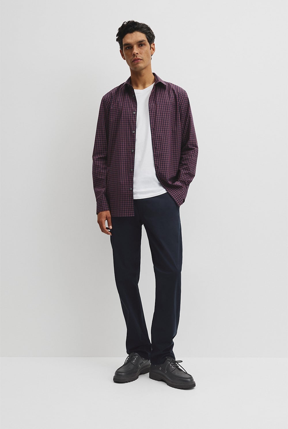 Slim Fit Cotton Check Shirt