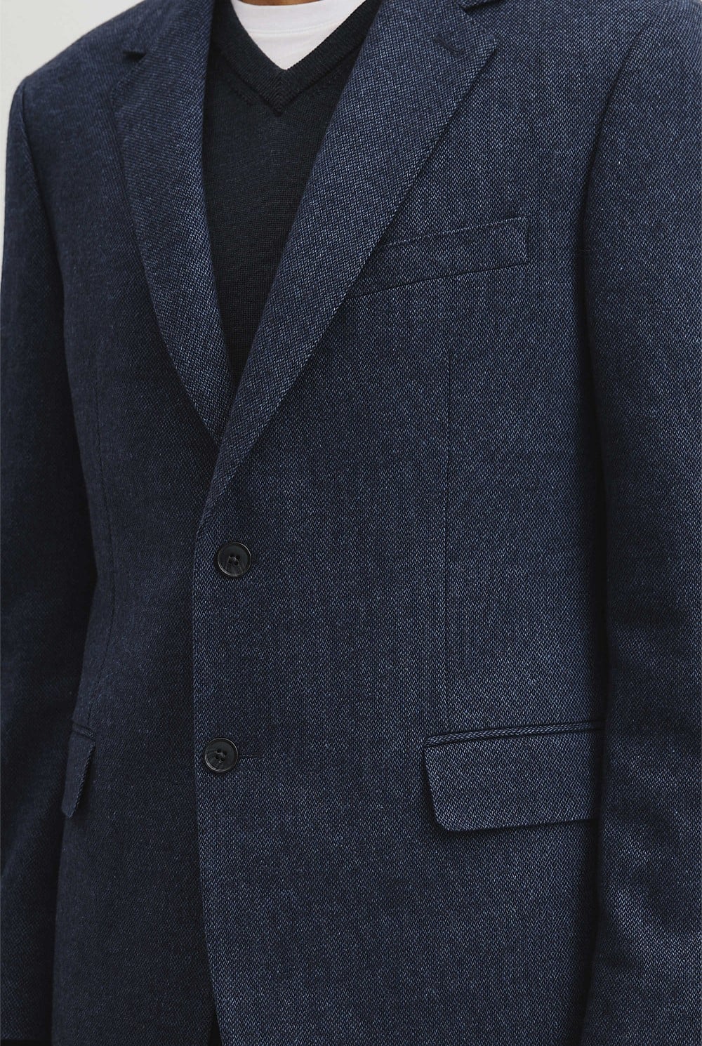 Regular Fit Wool Blend Texture Jacket
