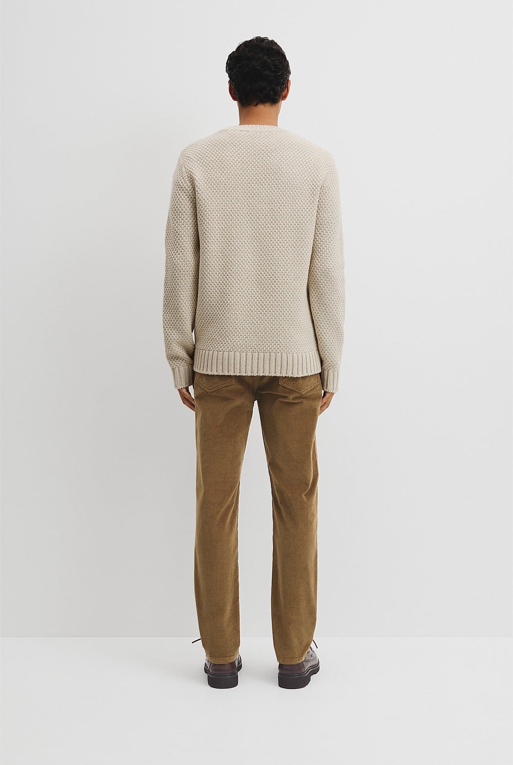 Australian Good Earth Cotton Blend Textured Crew Knit