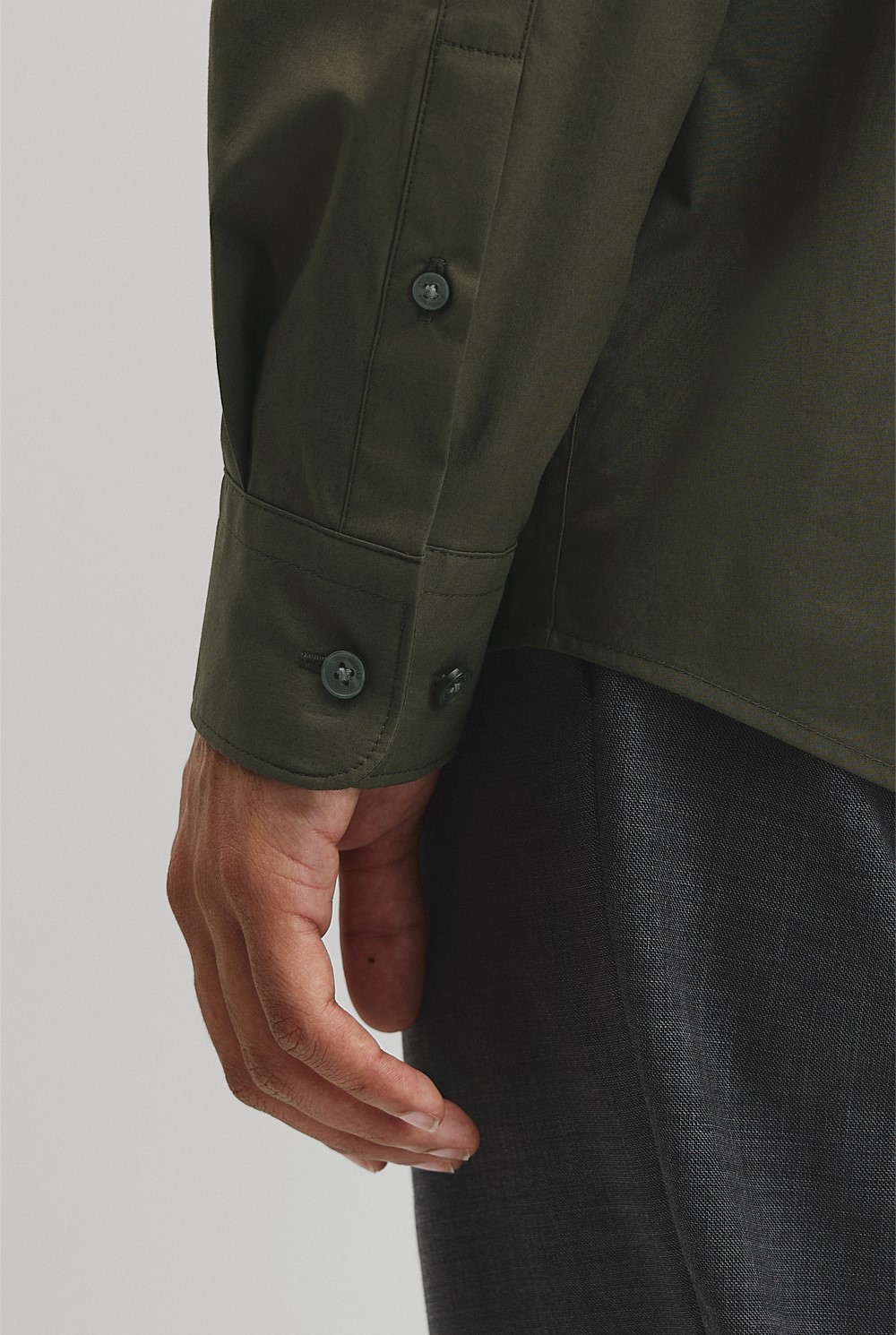 Slim Fit Stretch Cotton Shirt