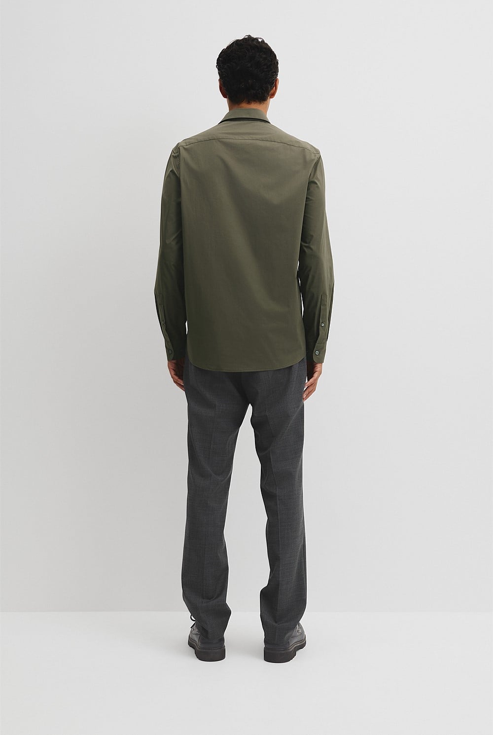 Slim Fit Stretch Cotton Shirt